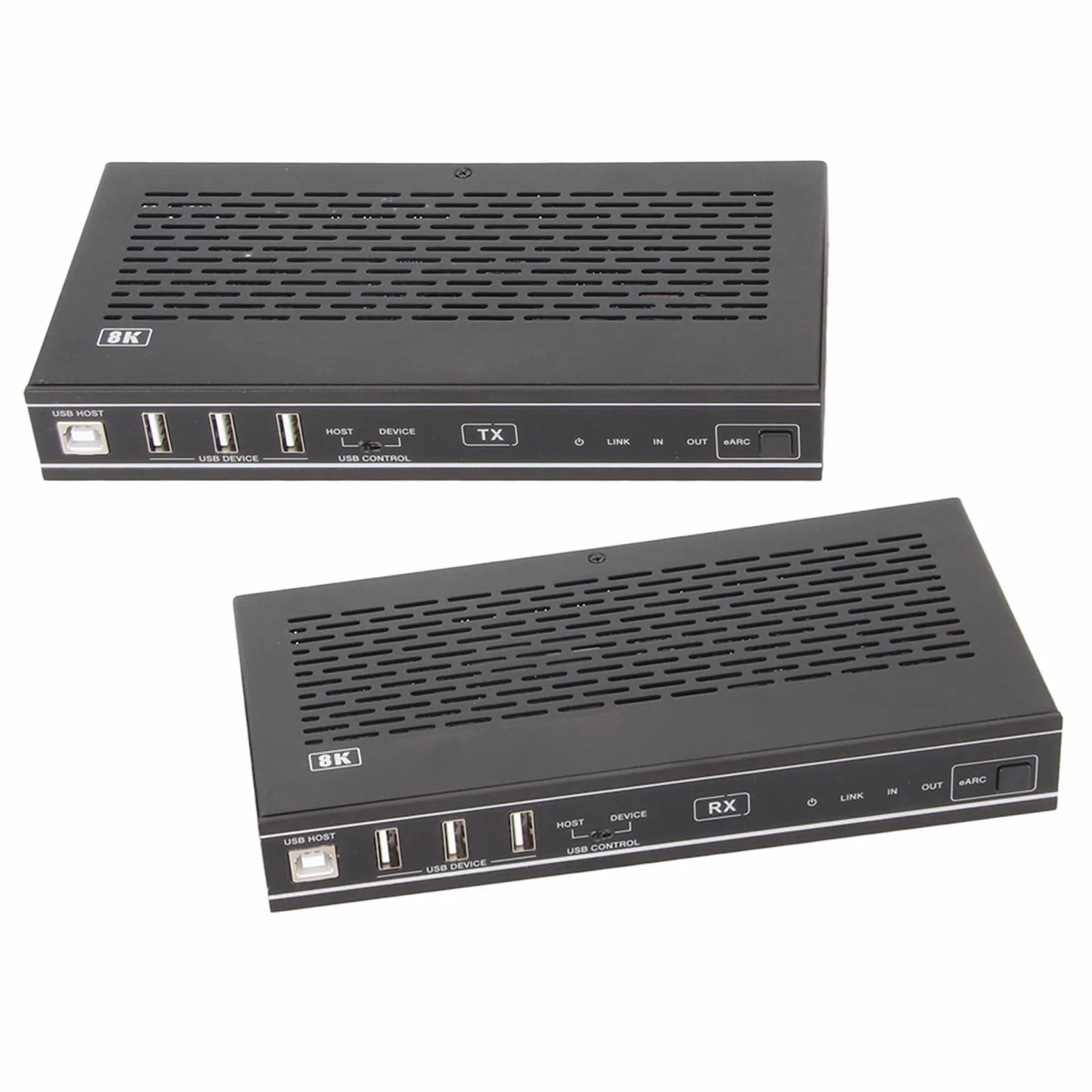 dla HDBaseT HDMI Extender, HDP-EHC100U 8K HDMI USB over dla HDBaseT Audio Video Extender Adapter, Obsługuje HDMI 2.1, HDCP 2.3, dla HDBaseT 3.0 i Dwukierunkowy POC (Wtyczka UE)