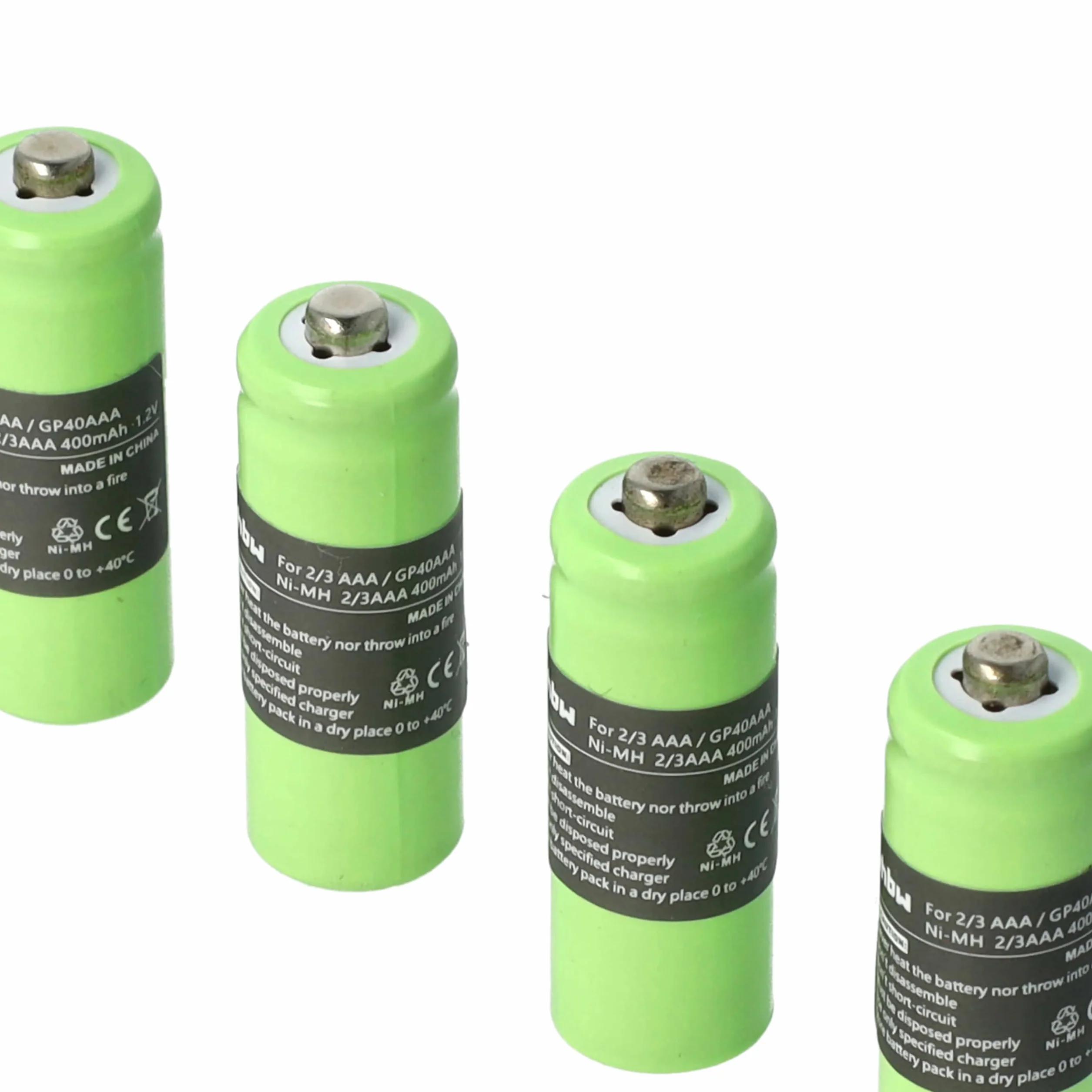 vhbw 4 x bateria kompatybilna z telefonem stacjonarnym Hagenuk Classico iDect X1, X1i, X11 (400 mAh, 1,2 V, NiMH) - zamiennik GP40AAA