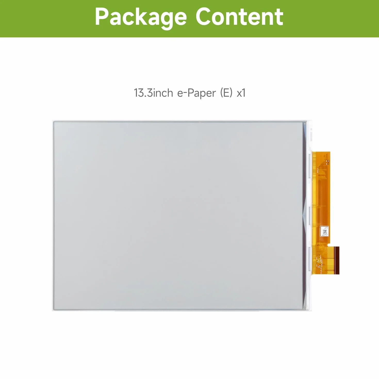 Waveshare 13.3inch E Ink Spectra 6 (E6) Full Color E-Paper Raw Display without Driver Board, 1600x1200 Pixels, SPI Communication, E-Ink Raw Display