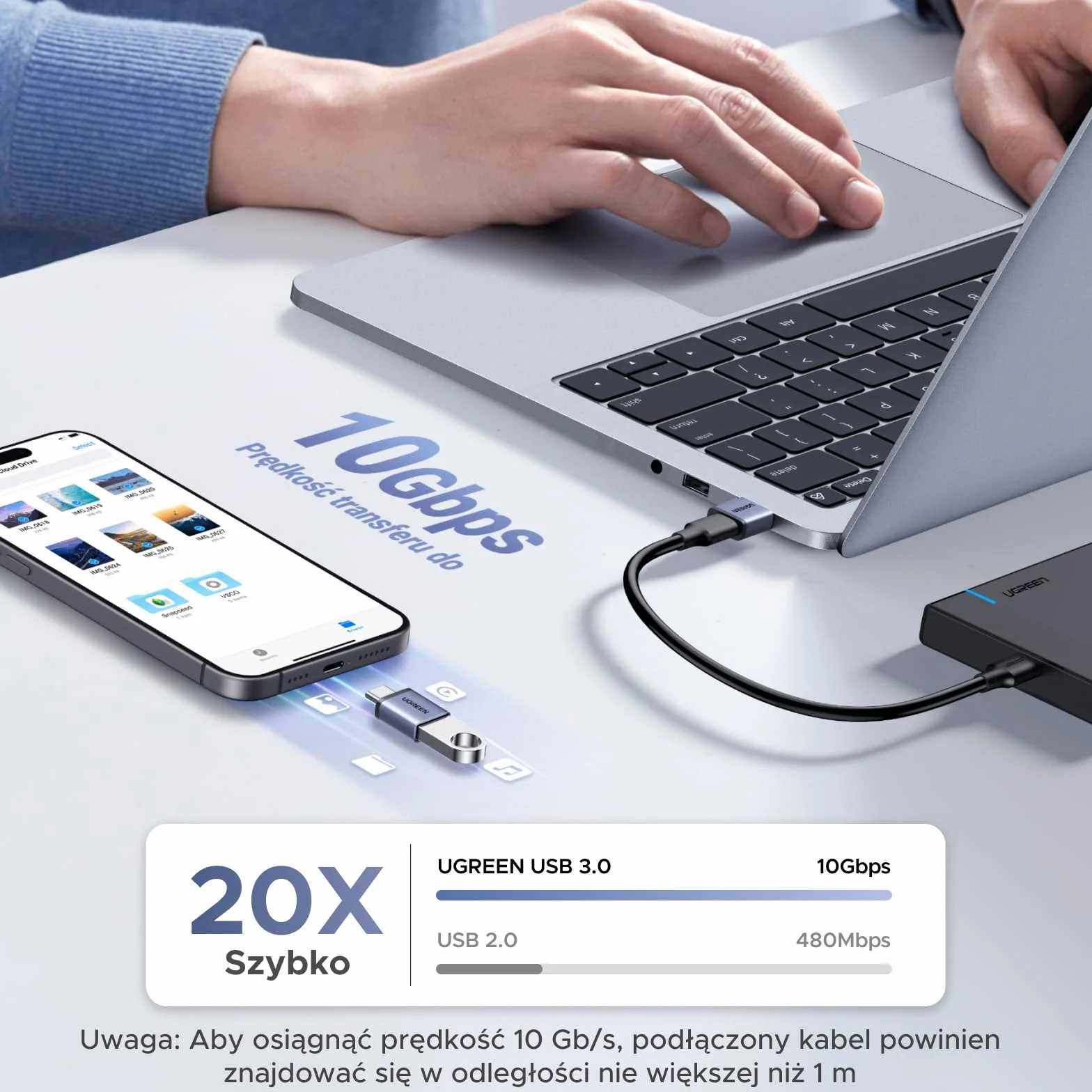 UGREEN Adaptery USB C 10 Gbps 4 szt. USB 3.2