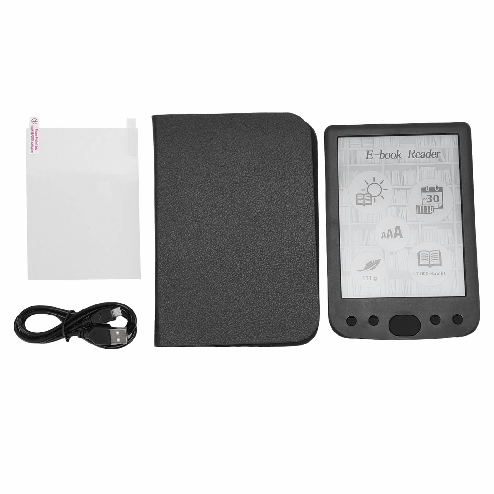 Generic E Reader, E: Czytnik Książki 2500 MAh Eye Friendly 6 Cal na podróż (4G)
