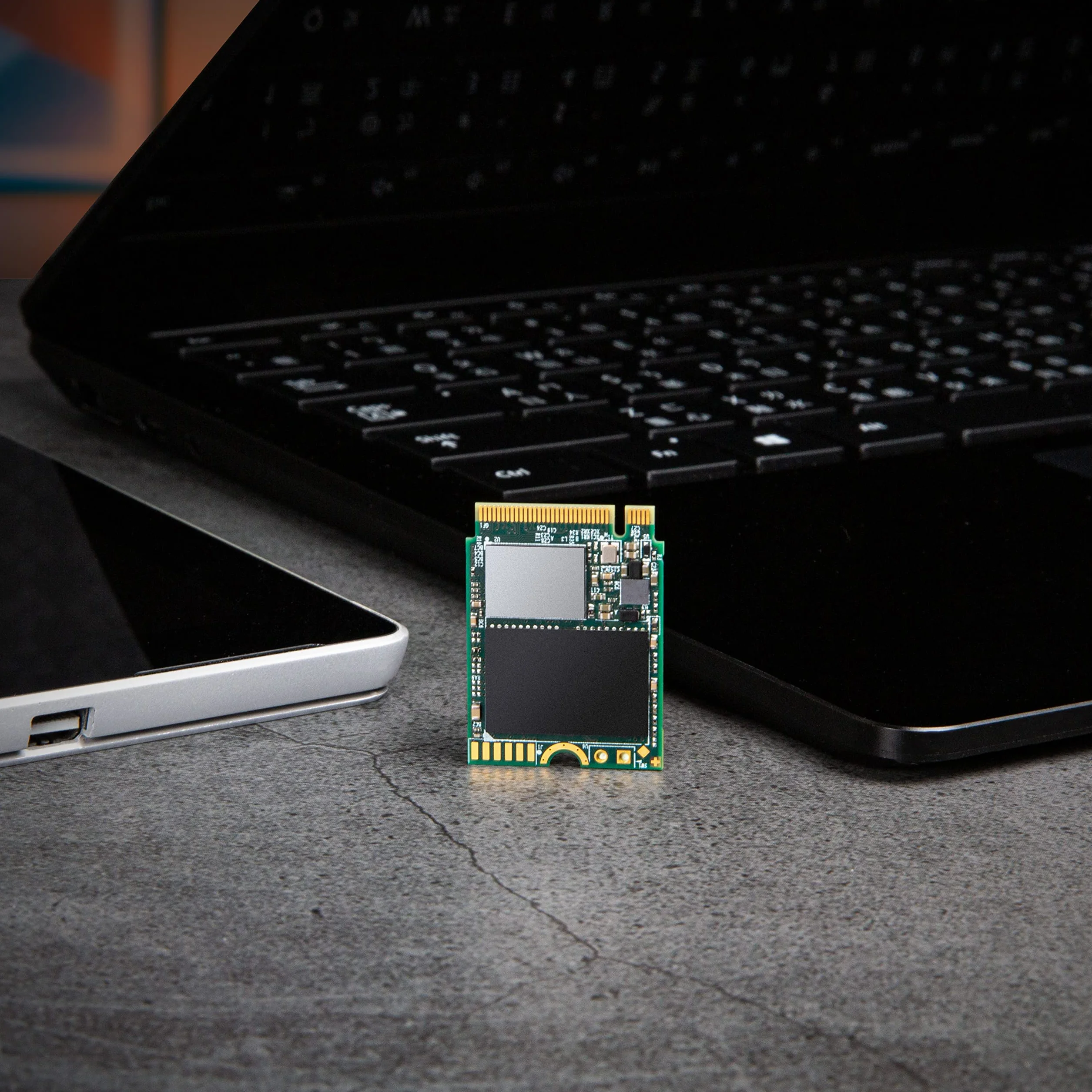 Transcend MTE300S 512GB M.2 2230 NVMe PCIe Gen3x4, 3D TLC, DRAM-Less, do 2000/1,050 mb/s, wewnętrzny dysk SSD do gier podręcznych, ultrabooków i NUC