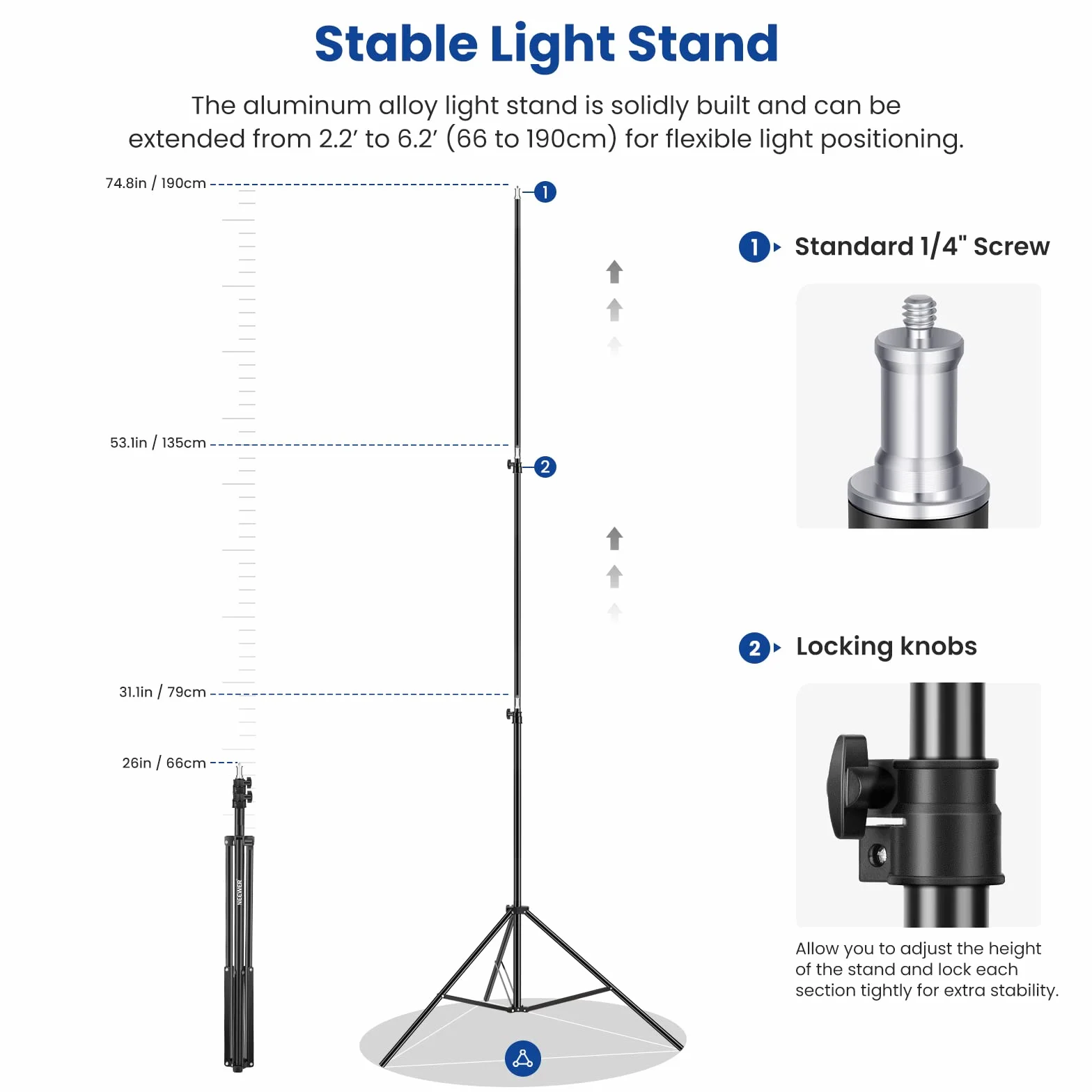 Neewer dwukolorowe lampy video 660 LED, 3200 K-5600 K, CRI 96+, przyciemniane światło, z uchwytem U-bracket i skrzydełkami kadrującymi, 78,7”, światło do studia fotograficznego, 2 sztuki