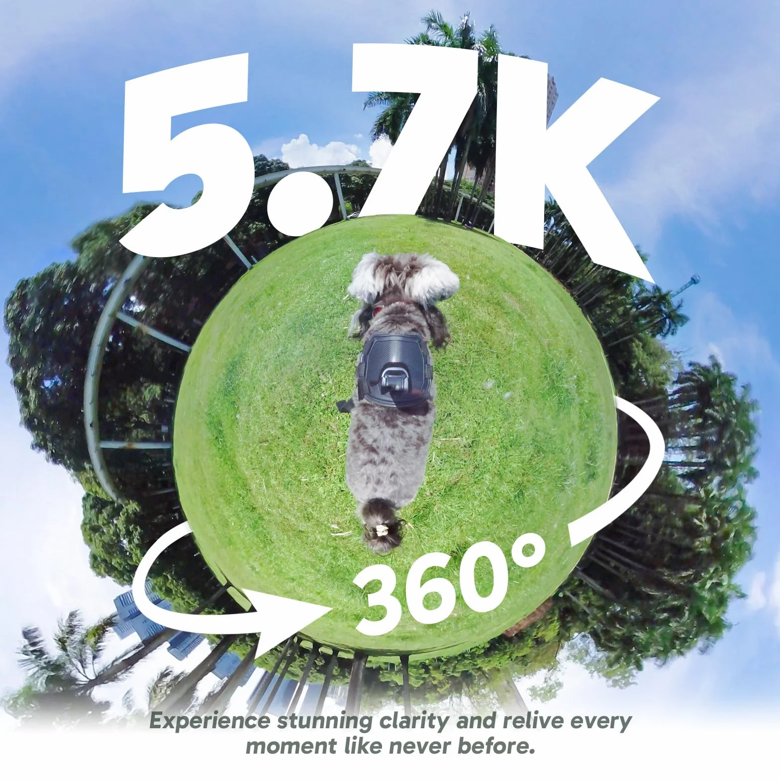 AKASO Kamera sportowa 360° – 5,7 K 72 MP kamera sportowa 360 stopni z kartą pamięci 256 GB, podwójne czujniki 1/2" 48 MP, ekran dotykowy 2,29", niewidoczny efekt selfie, blokada horyzontu 360° i