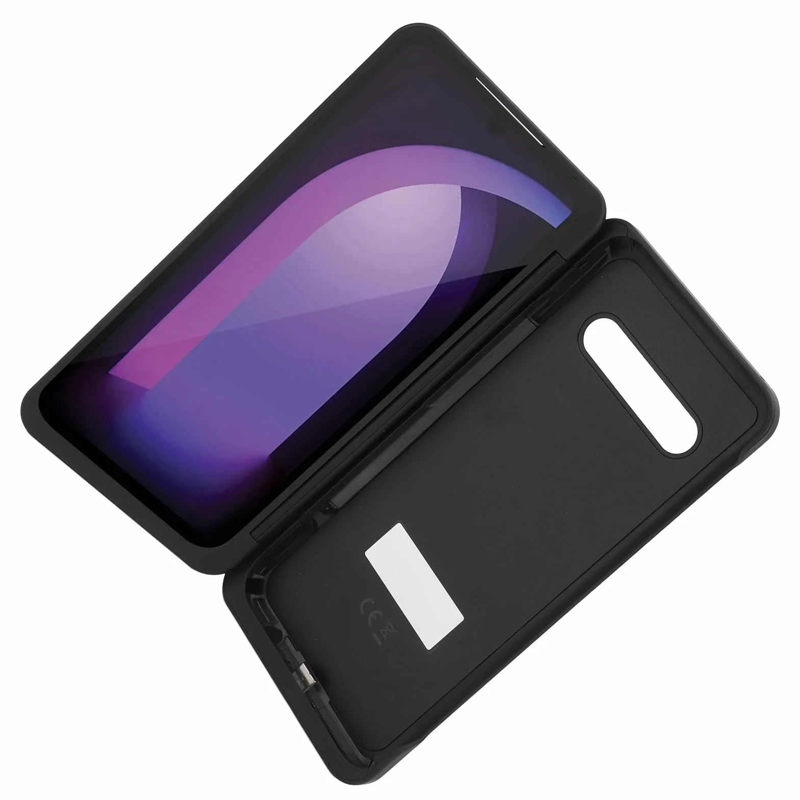 Sxhlseller Etui na Telefon z Dwoma Ekranami, Składana, Odpinana Obudowa z Dwoma Ekranami, Zamiennik Obudowy Telefonu z z Magnetycznym Adapterem Typu C, dla V60 dla 5G LM V605N