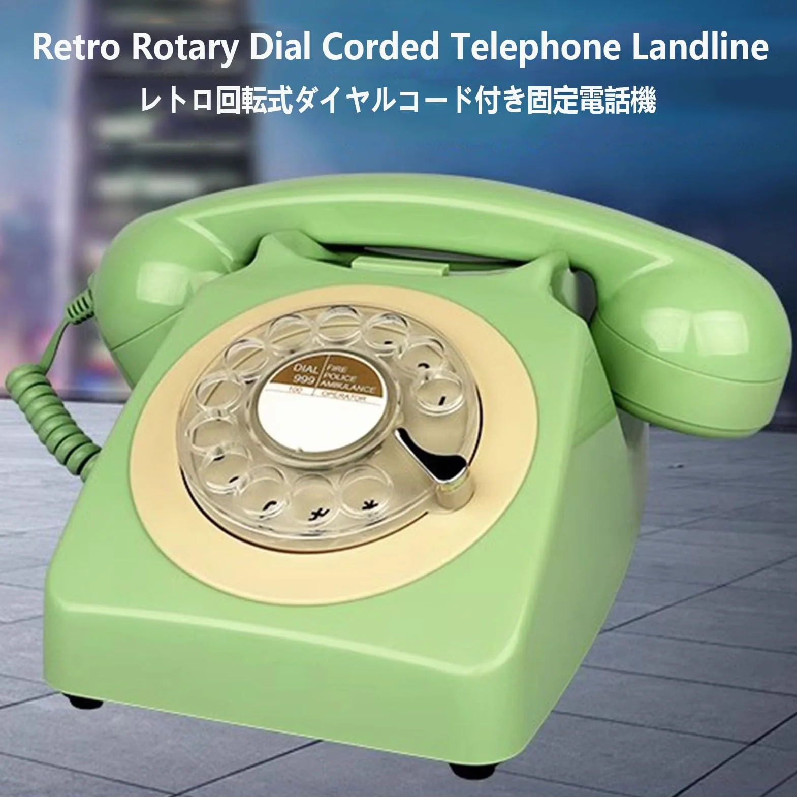 Telefon retro, obrotowa tarcza, przewodowe analogowe biurko stacjonarne, klasyczny dom/biuro