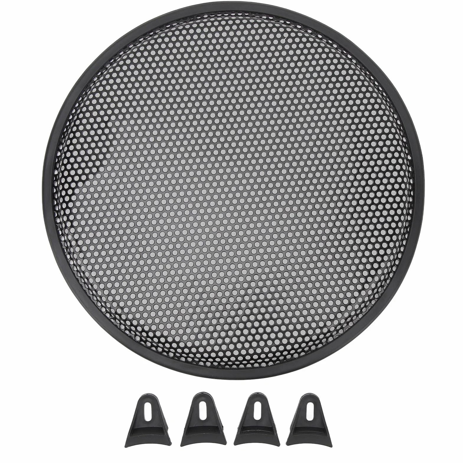 12-calowa 12-calowa Maskownica Głośnikowa, Uniwersalna, Solidna Konstrukcja, Osłona Grilla Subwoofera Audio do Samochodu