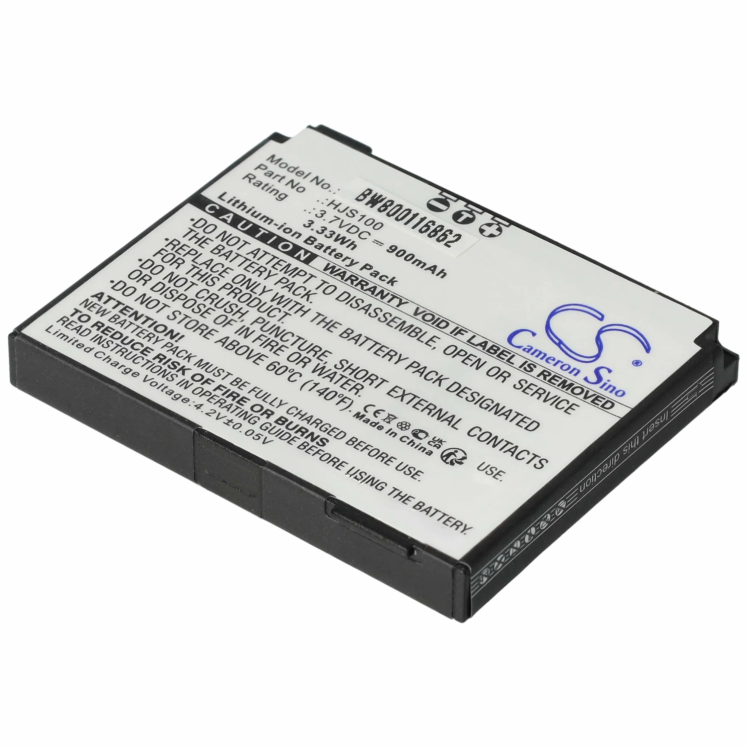 vhbw Zapasowa bateria kompatybilna z Becker HJS100, HJS-100, pilot mapy system nawigacji GPS nawigacji satelitarnej (900 mAh, 3,7 V, Li-Ion)