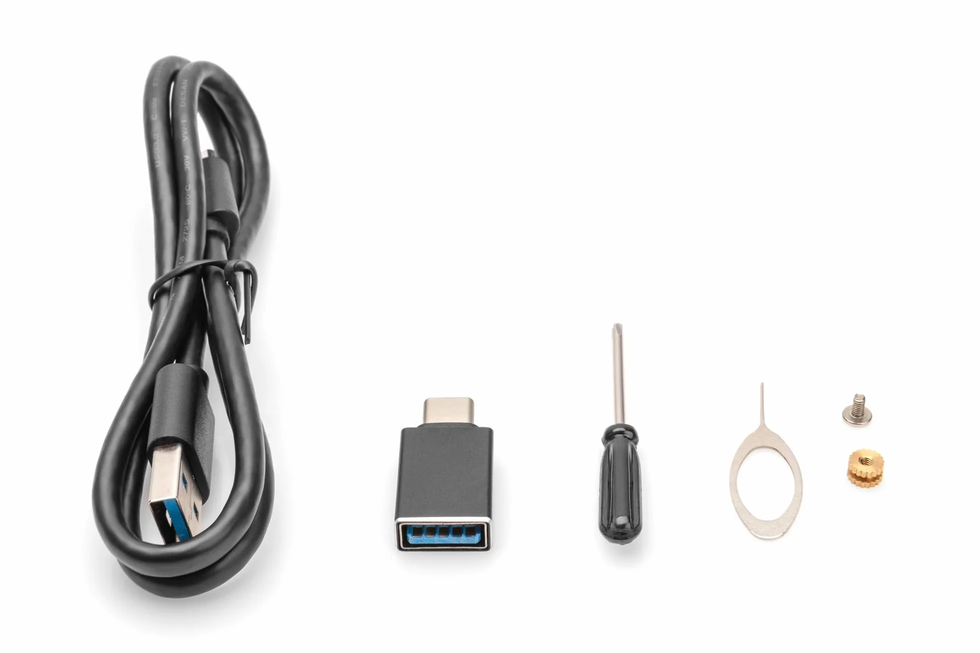 DIGITUS Zewnętrzna obudowa USB typu C 3.1 do dysków SSD M.2 NVMe - moduł M.2 typu 2280, 2260, 2242, 2230 - M/B+M-Key - do 10 Gbit/s - z kablem USB-C - Czarny