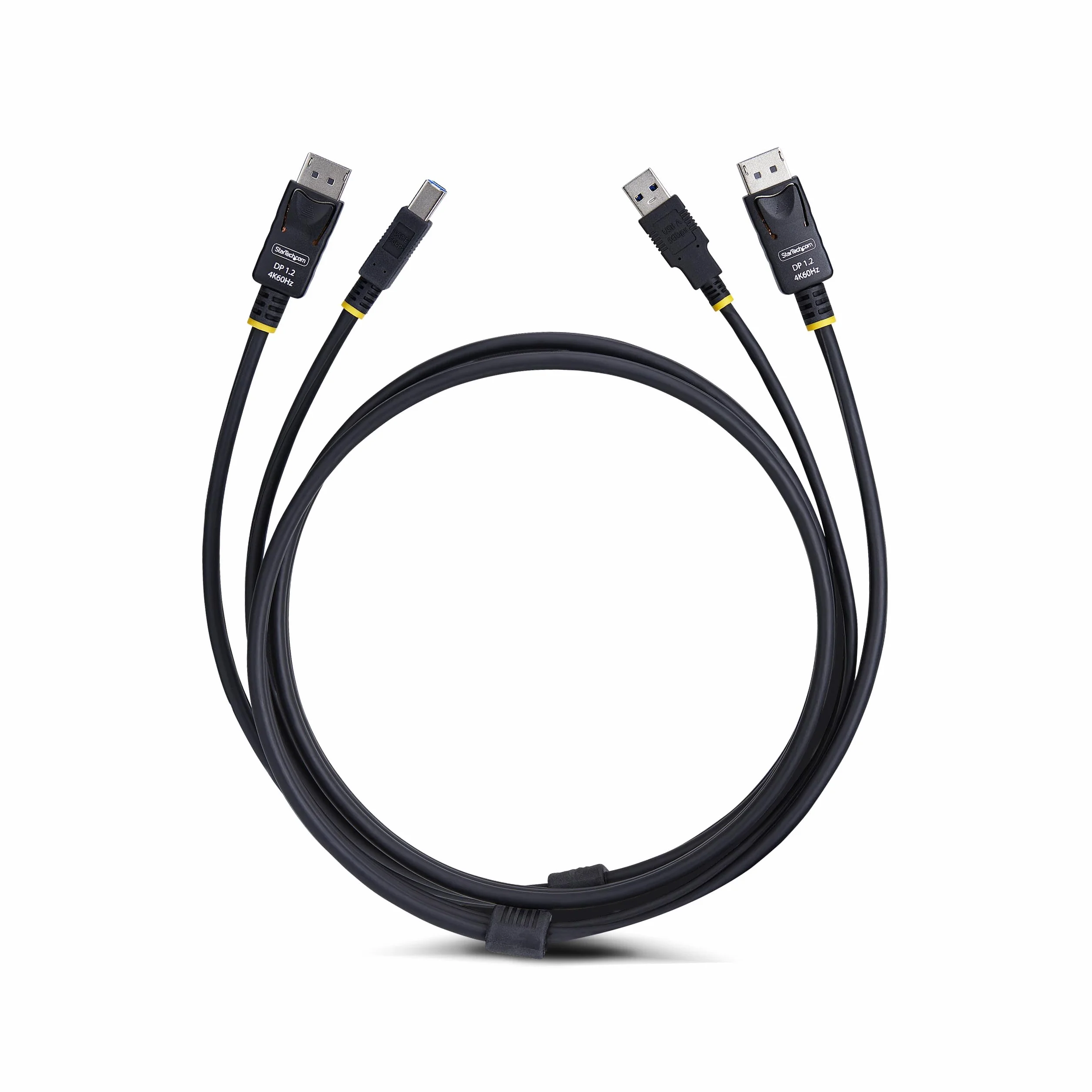 StarTech.com Kabel DisplayPort i USB 5 Gb/s, kabel KVM 4K 60 Hz, DP i USB Combo do przełącznika KVM