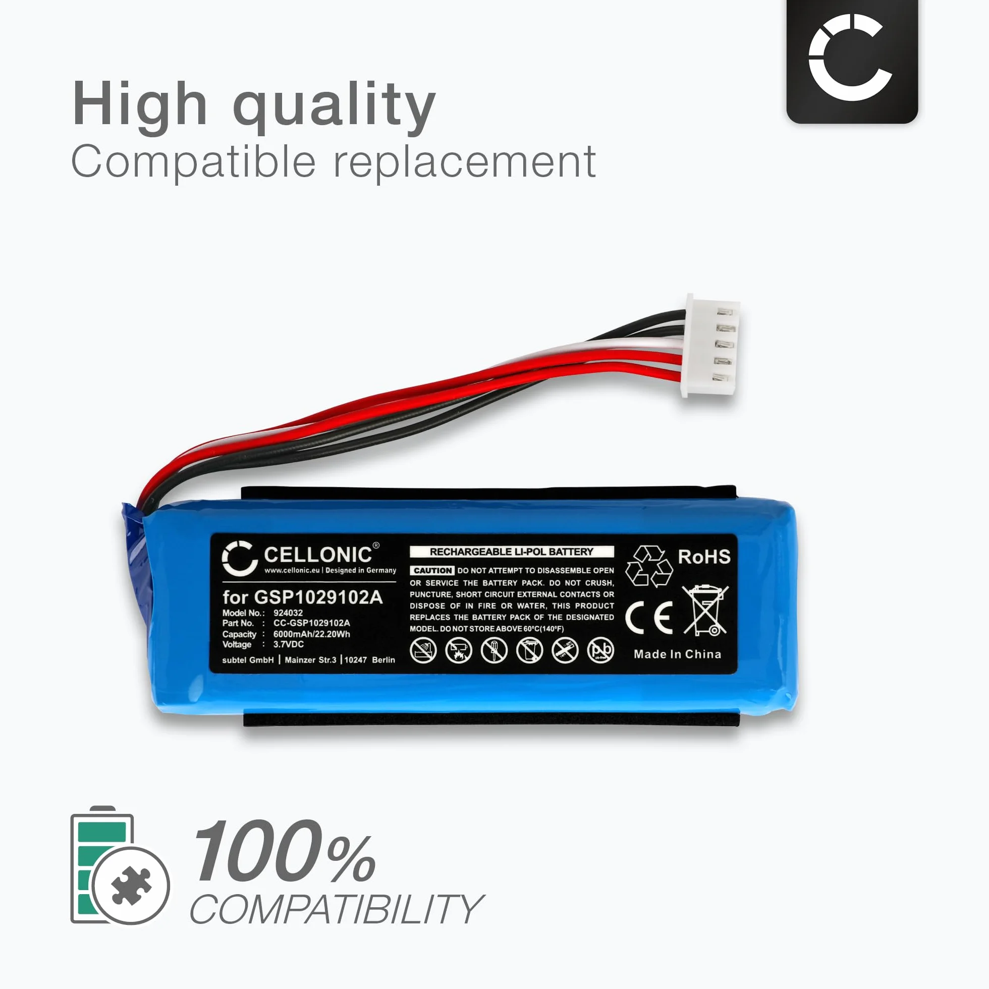 CELLONIC Zamienna bateria 6000mAh do JBL