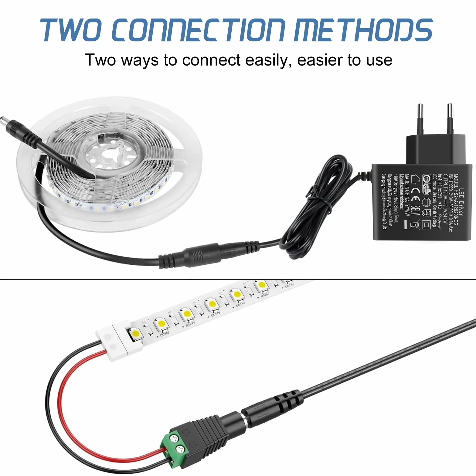 Zasilacz sieciowy 12 V, 2 A, transformator AGOTD 24 W AC 220-240 V do DC 12 V, zasilacz 12 V DC, zasilanie do taśm LED, kamera CCTV, radio, obudowa, wentylator, router