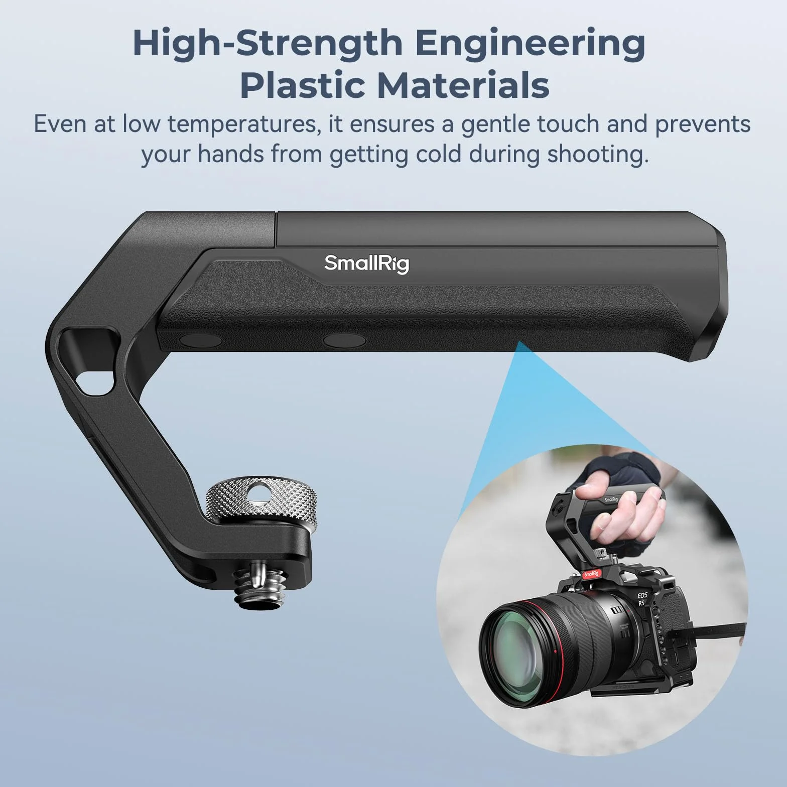 SMALLRIG Lekki uchwyt górny z 3/8"-16 kołkami ustalającymi dla ARRI, Uchwyt Górny do Małej Kamery Tylko 113g, Uchwyt z Wytrzymałego Plastiku Inżynieryjnego z Dwoma Mocowaniami na Zimną Stopkę - 4757