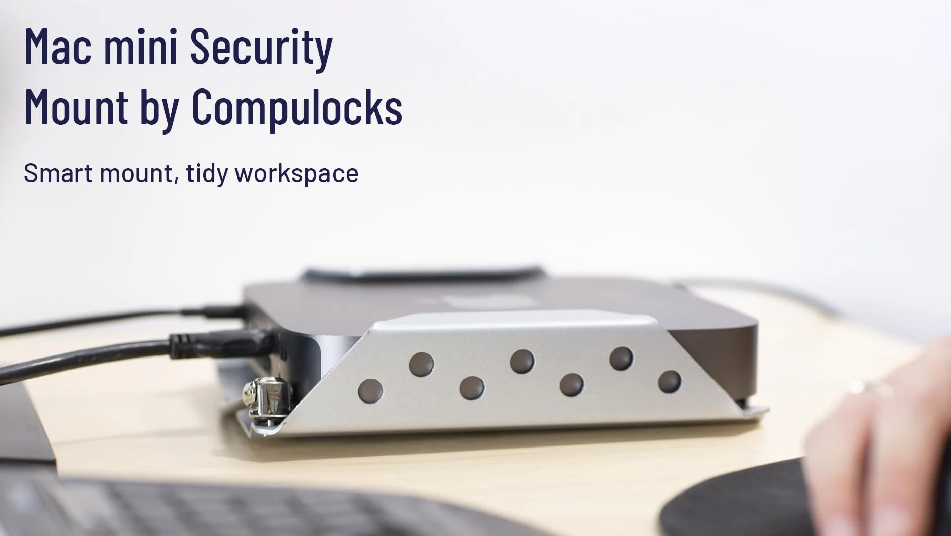 Compulocks Mac mini uchwyt bezpieczeństwa z kluczową głowicą blokującą do wszystkich komputerów Mac mini, w tym 2020 M1 A2348, A1993, A1347 (MMEN76)