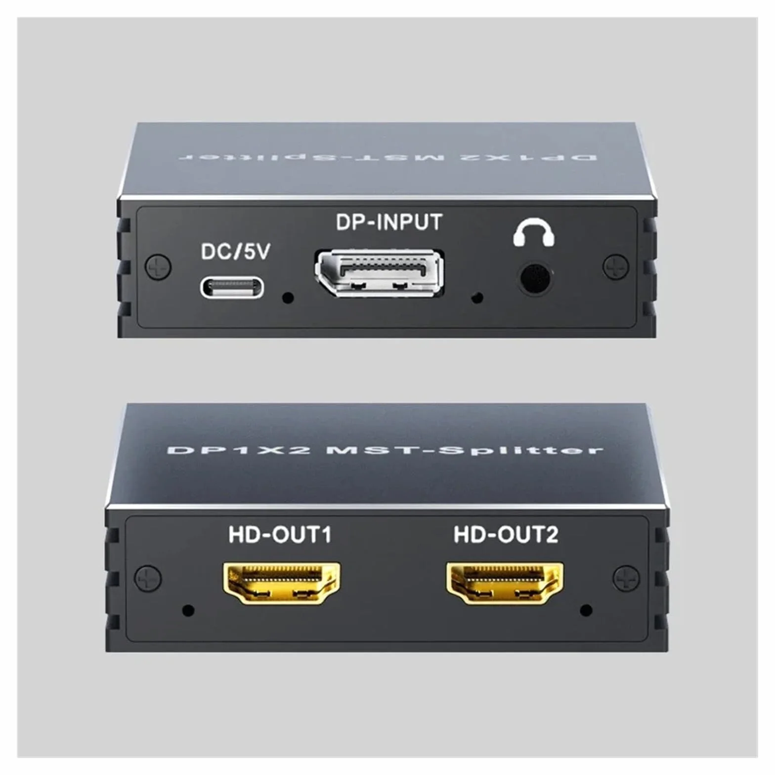 Compatible Splitter 8K MST SST 1In 2 Out DP 1.4 8K@30Hz 4K@120Hz to DisplayPort Converter(DP to 2HD)