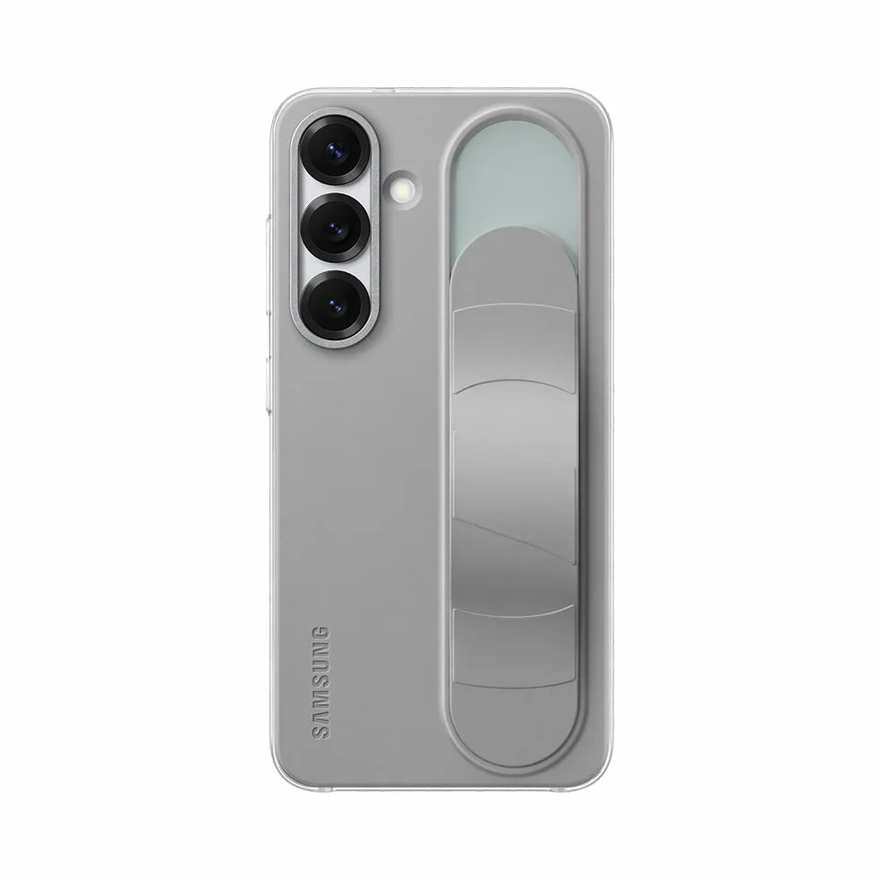 Custodia per Galaxy S25 con cinturino e supporto grigio