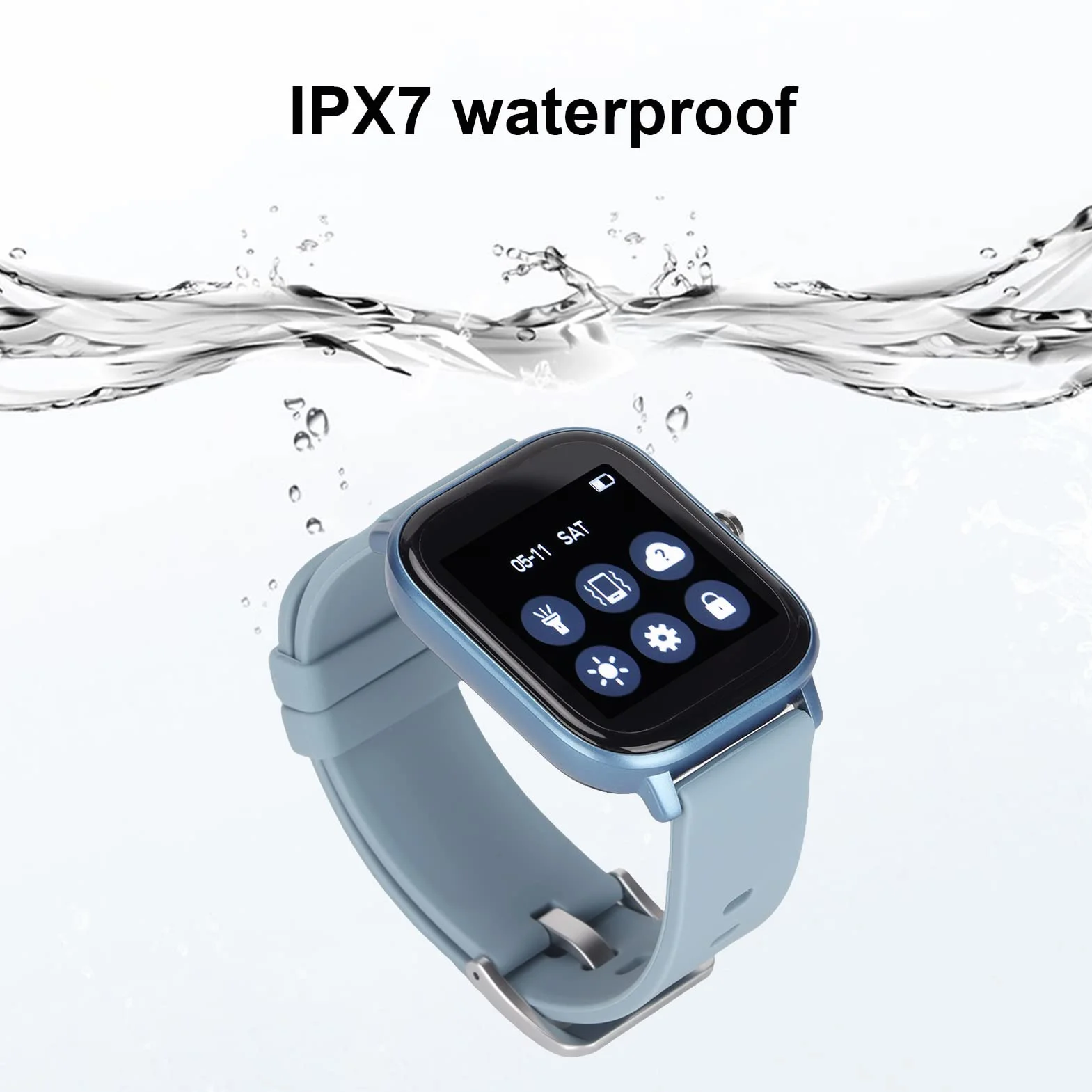 Inteligentna opaska na nadgarstek Wodoodporna zegarki w czasie rzeczywistym DIY Dial Fitness Watch z krokomierzem dla kobiet i mężczyzn 1.4in