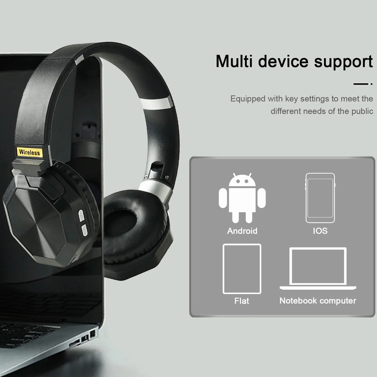 Słuchawki stereofoniczne nauszne, bezprzewodowe zestawy słuchawkowe Bluetooth, składane zestawy słuchawkowe bezprzewodowe i przewodowe z miękkimi nausznikami z białkami pamięci, do telefonów komórkowy