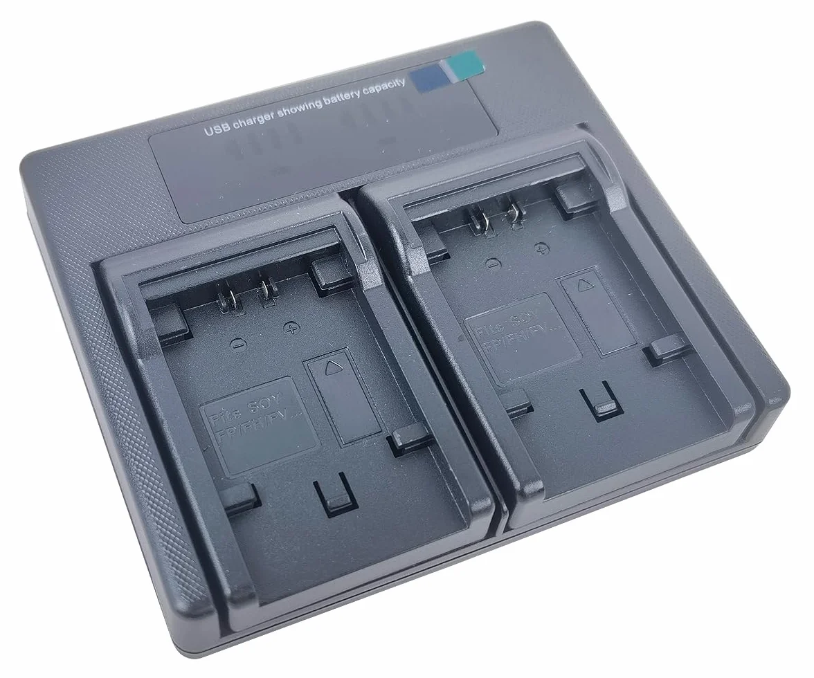 USB Dual Battery Charger for Sony NP-FV100 NP-FH100 NP-FV70 NP-FH70 NP-FH50 NP-FP30 NP-FP50 NP-FP70 NP-FP71 NP-FP90 Handycam NEX-VG