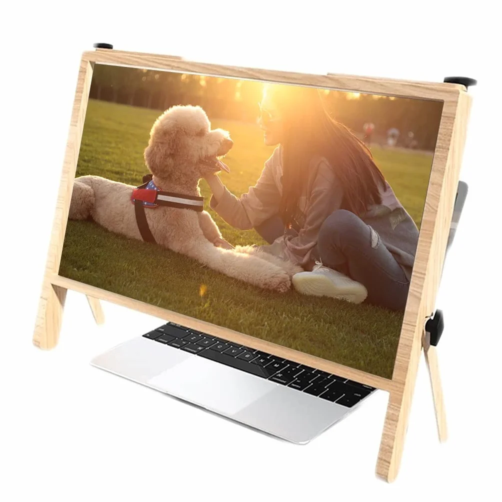 Lupa do ekranu dla wszystkich smartfonów, Lupa do ekranu laptopa 3D, Prezent noworoczny Komputer Lupa do ekranu telefonu Wzmacniacz Gry wideo Powiększalnik do filmów Mobilny projektor, tablet Pow