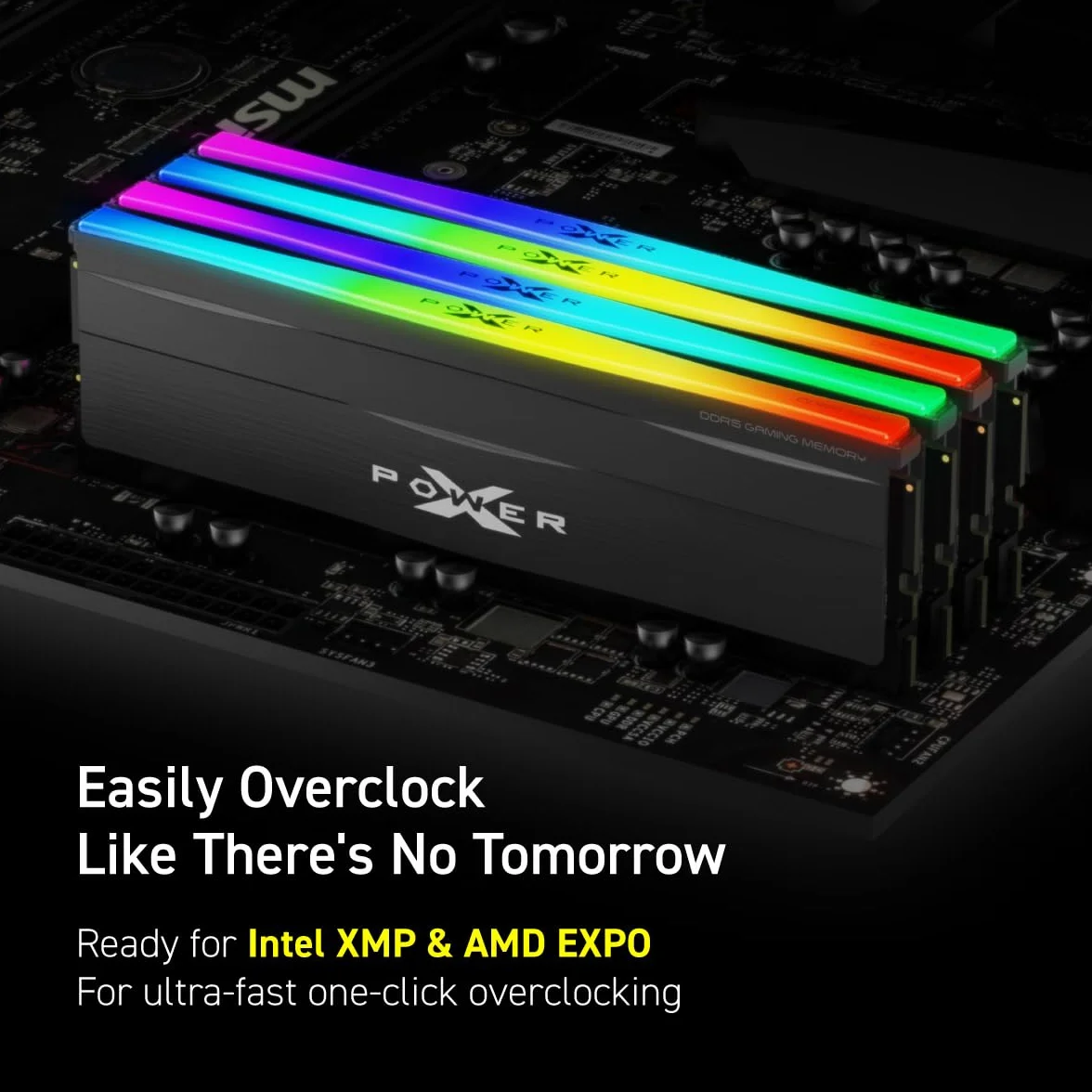 Silicon Power DDR5 16 GB Zenith RGB 6000MT/s (PC5-48000) 288-pinowy CL36 1,35 V UDIMM moduł pamięci stacjonarnej RAM SP016GXLWU60CFSH czarny