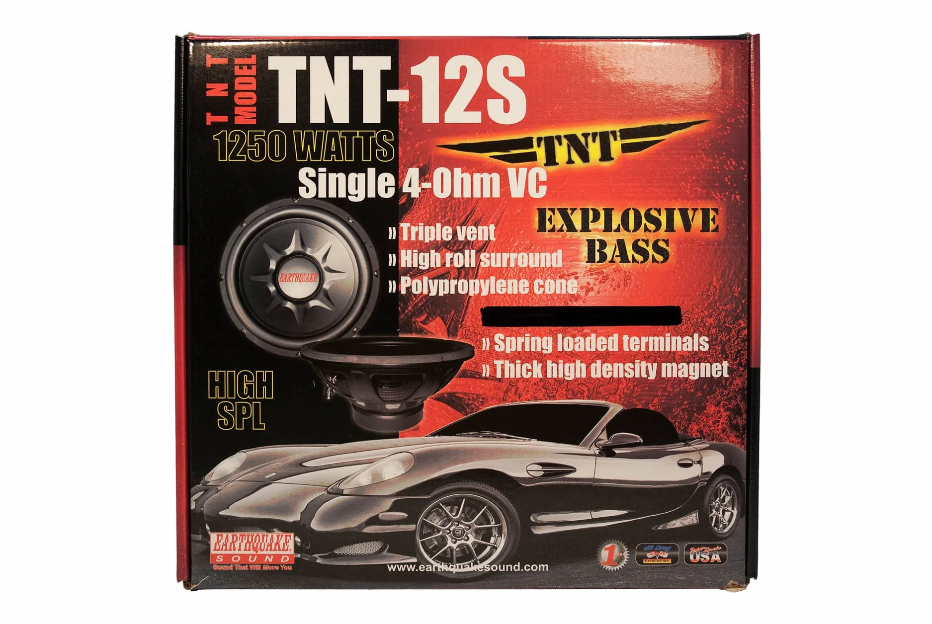 Earthquake Sound TNT-12S 30,5 cm subwoofer z pojedynczym 4-oma cewką głosową
