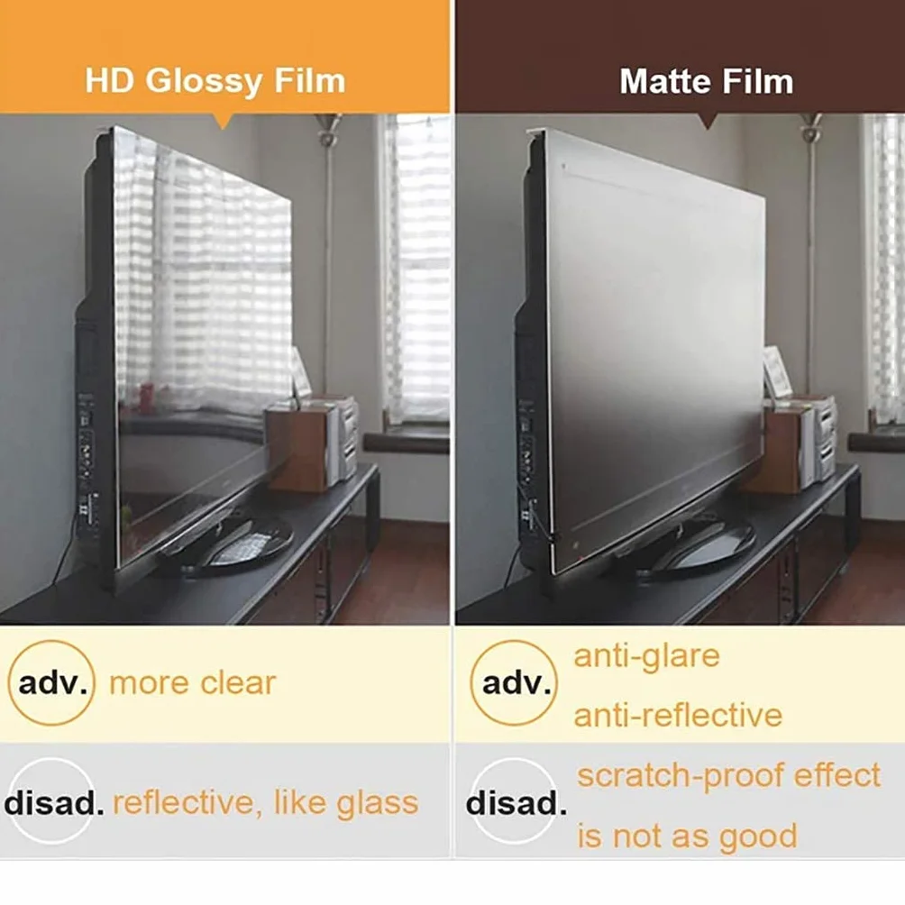Folia ochronna na ekran telewizora, antyrefleksyjna i odporna na zarysowania, kompatybilna z monitorami 32-39 cali i ekranami LCD, LED, OLED 4K i QLED HDTV (ochrona przed niebieskim światłem)
