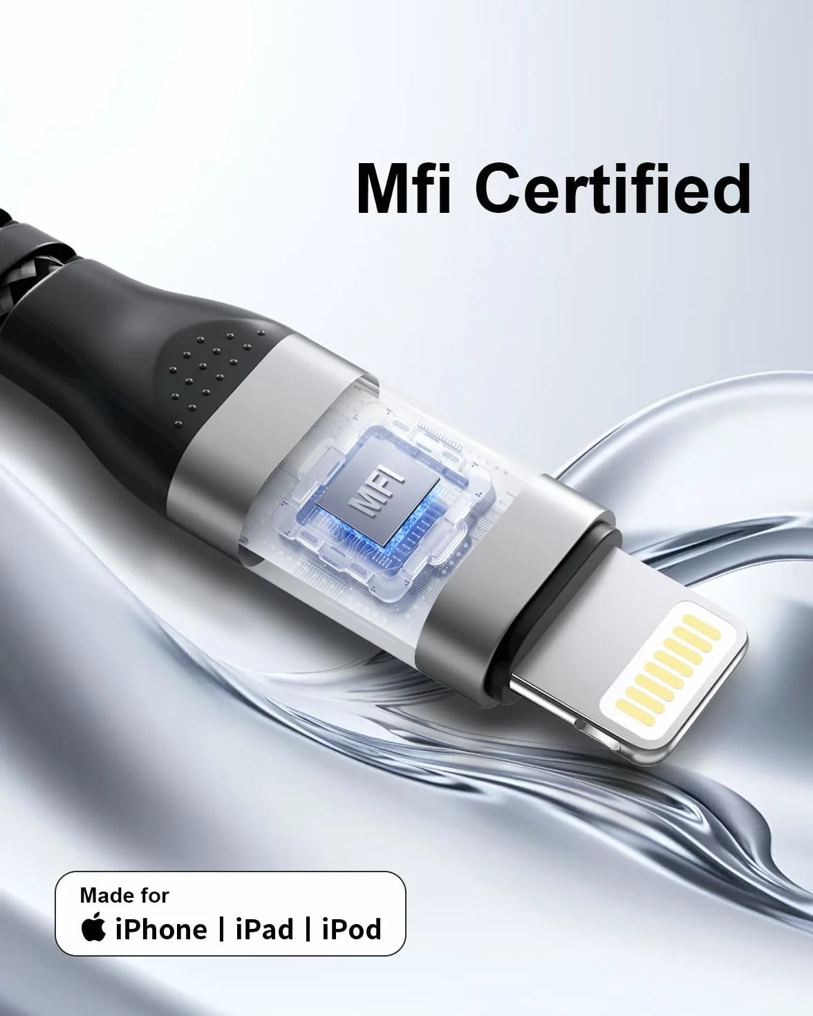 KINPEE Kabel USB C do Oświetlenia 3M Zestaw 2 [Certyfikat MFi], Kabel USB C do szybkiego ładowania Kabel do iPhone 14/13/12/11/X/8, Pad, AirPods