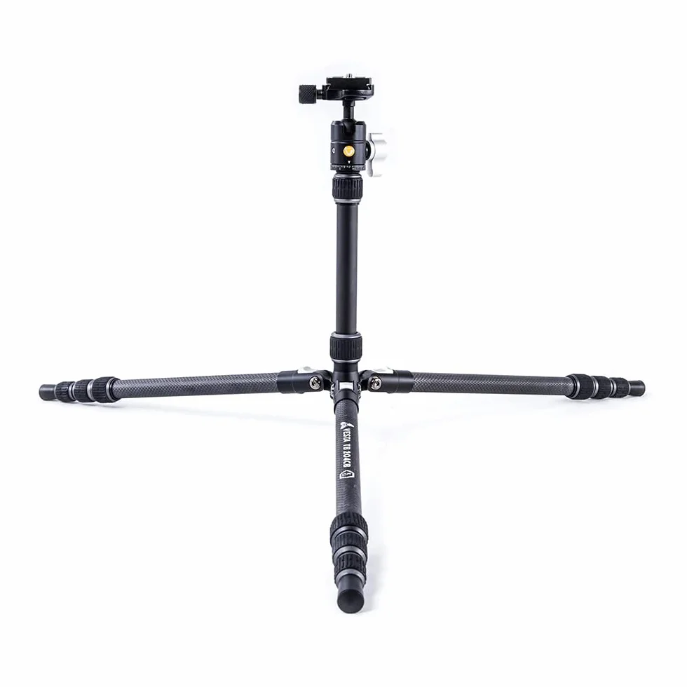 Vanguard Vesta TB 204CB Reisestativ aus Carbon, leicht, Kugelkopf, 4 Abschnitte