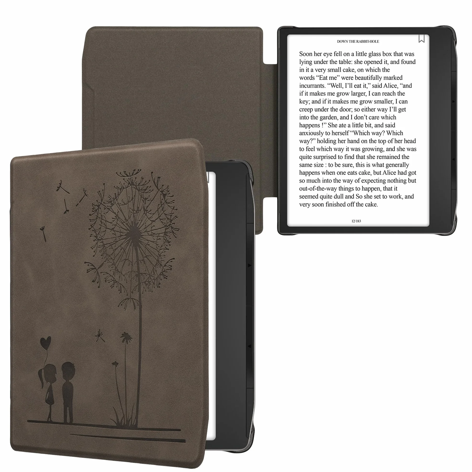 kwmobile Pokrowiec kompatybilny z Pocketbook Era/Era Color Cover - Etui na czytnik e-booków - Dandelion Love Grey