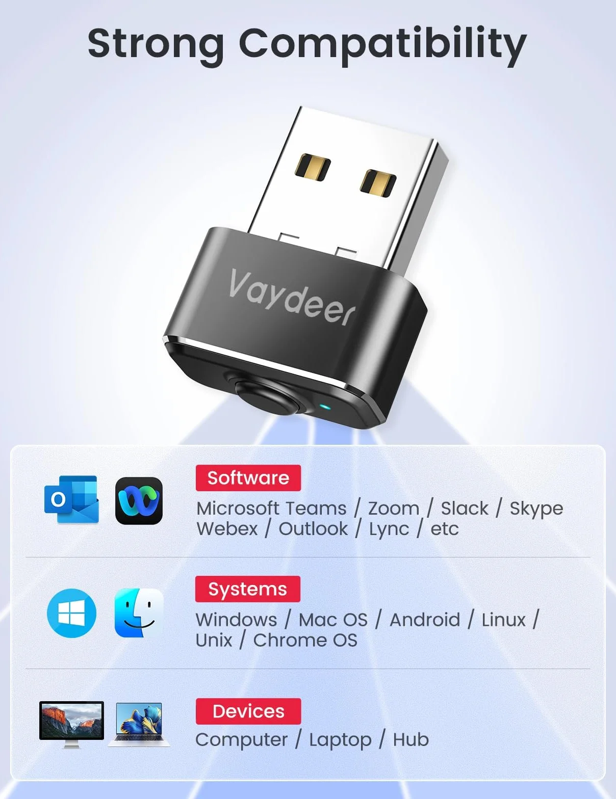 Vaydeer Mini Mouse Jiggler USB Mouse Mover z przełącznikiem wł./wył., bez sterowników, niewykrywalny, symuluje ruch myszy, Plug and Play, kolor czarny