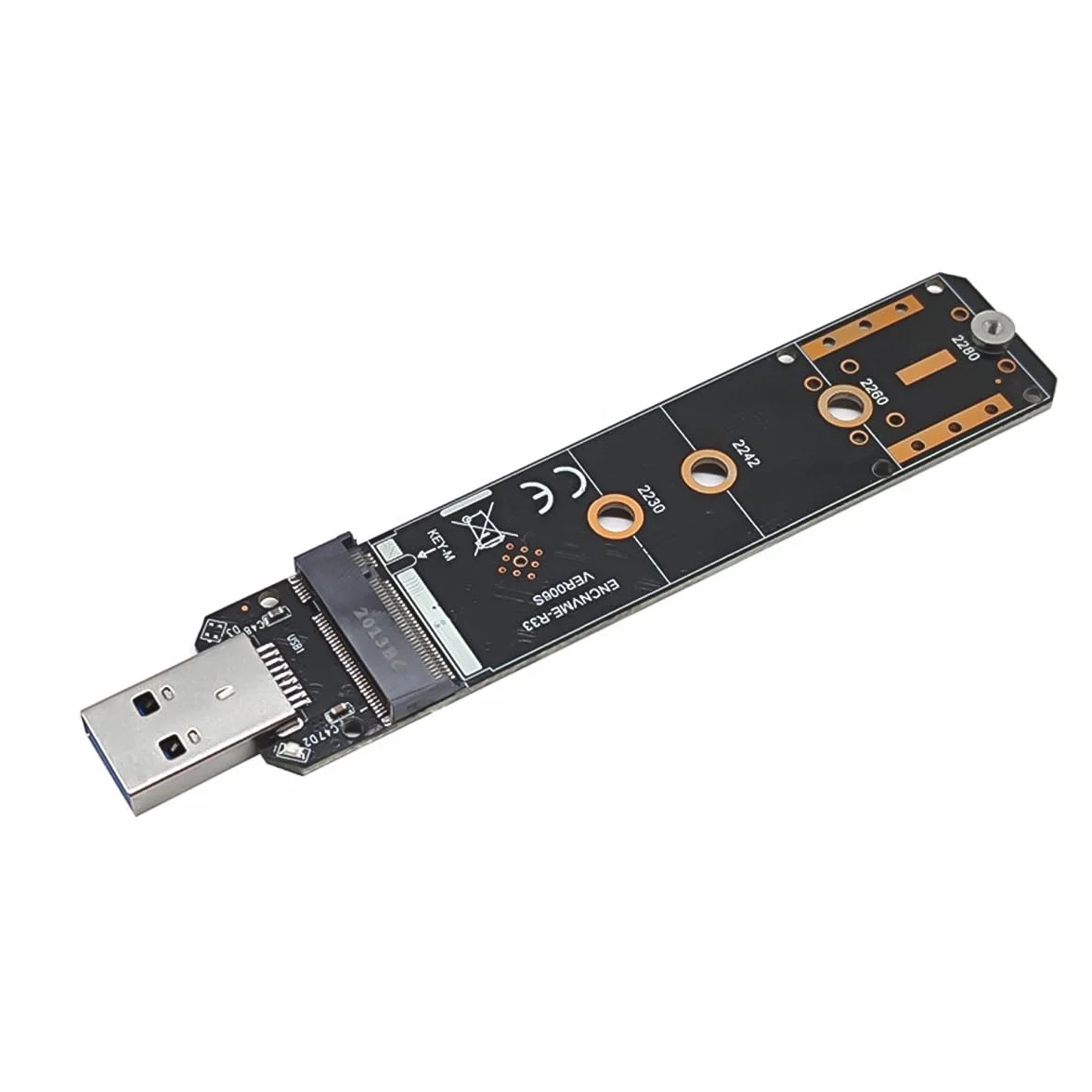 DollaTek Adapter USB M.2 Nvme na USB adapter przeno?ny Ssd 10 Gb/s USB 3.2 Gen 2 chip mostkowy M.2 Nvme adapter USB
