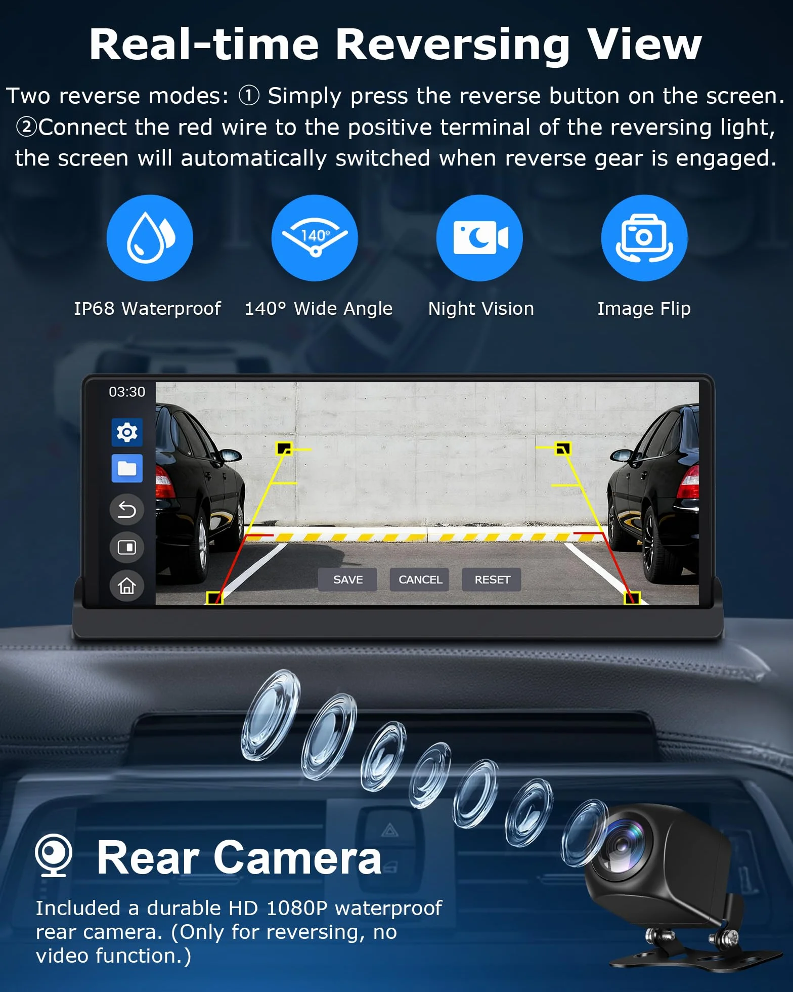 Ekran 4 w 1 do samochodu Carplay Android Auto Avec You.tube/Net.flix/Tik.tok | Obsługa Exclusif 10,26 Pouces Android Auto Display radio samochodowe do samochodu, z kamerą Recul Wi-Fi dwupasmowy, Bluetooth