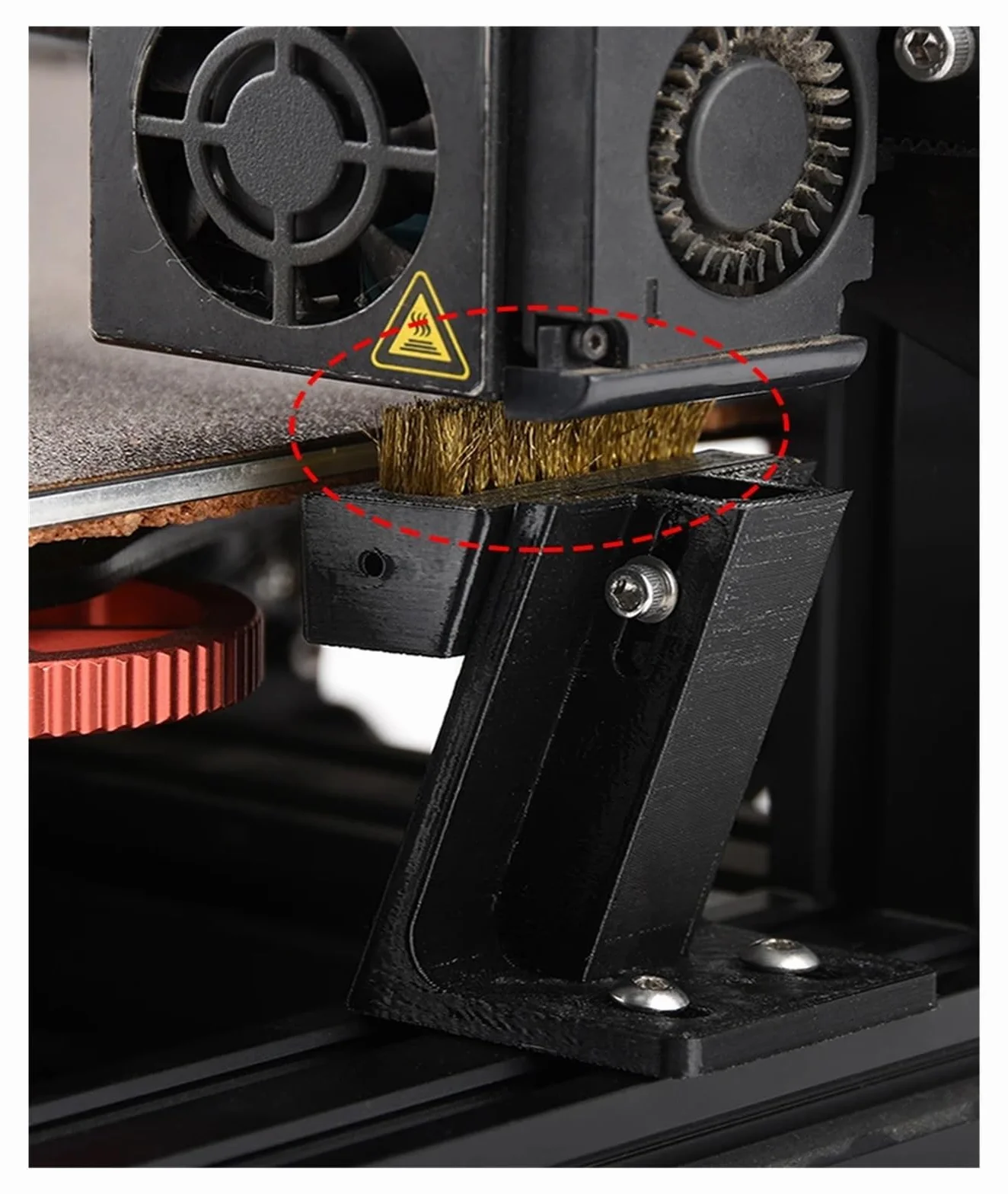 tianwandong Środek czyszczący do bloków dysz drukarek 3D 3/3 Pro/3 3 V2/CR6SE/CR10S Szczotka do czyszczenia części stołu
