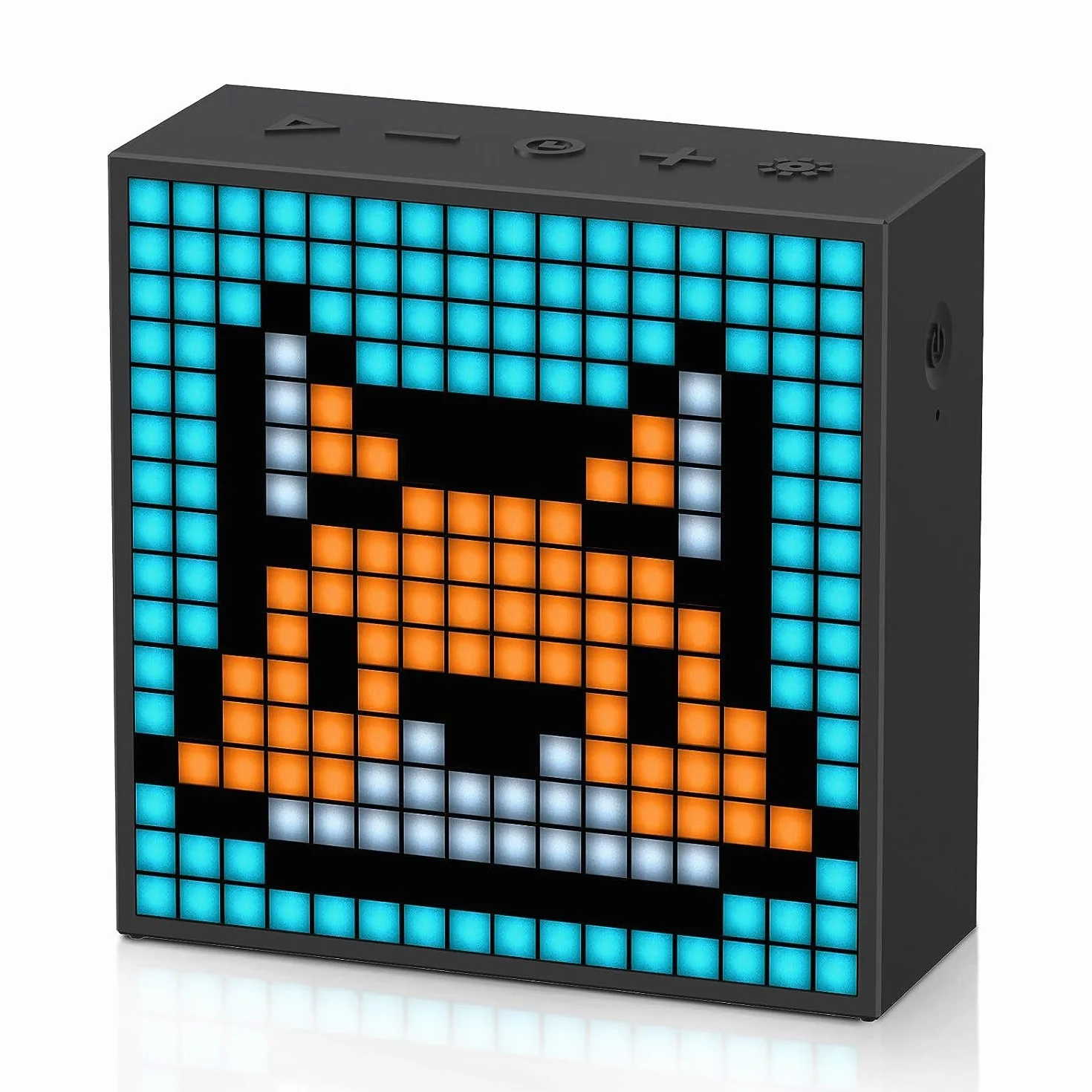 Divoom Timebox evo Pixel Art LED Bluetooth Speaker App Control, inteligentny przenośny głośnik bezprzewodowy z potężnym basem, obsługuje radio z budzikiem, mikrofon (czarny, 1 opakowanie)