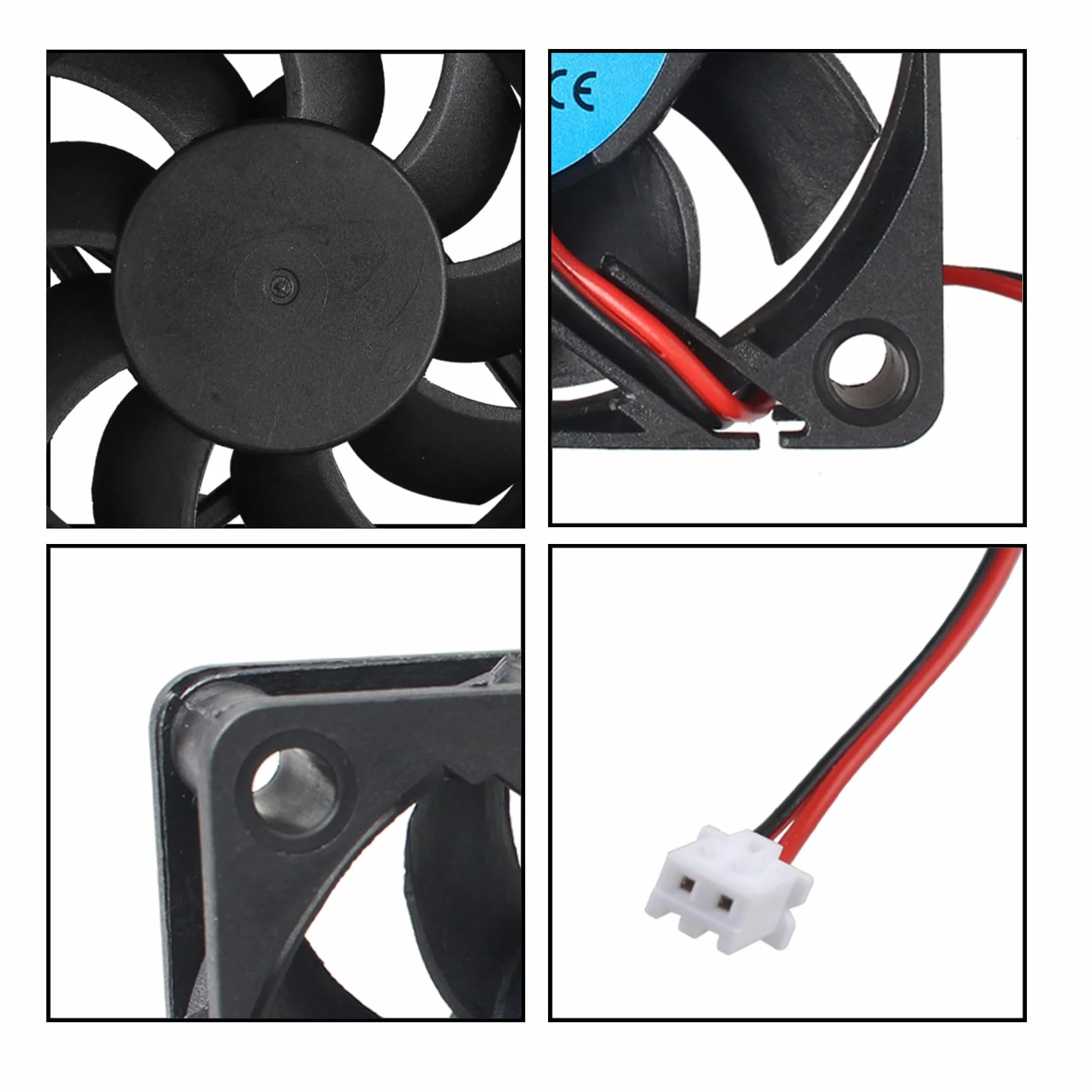 Jopto 6015 DC 24 V cichy wentylator chłodzący 60 x 60 x 15 mm system procesora komputerowego radiator bezszczotkowy wentylator z 2-pinowym złączem do drukarki 3D, obudów komputerowych, procesorów