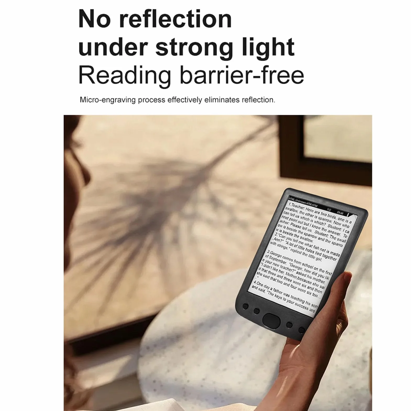 Generic E Reader, E: Czytnik Książki 2500 MAh Eye Friendly 6 Cal na podróż (4G)