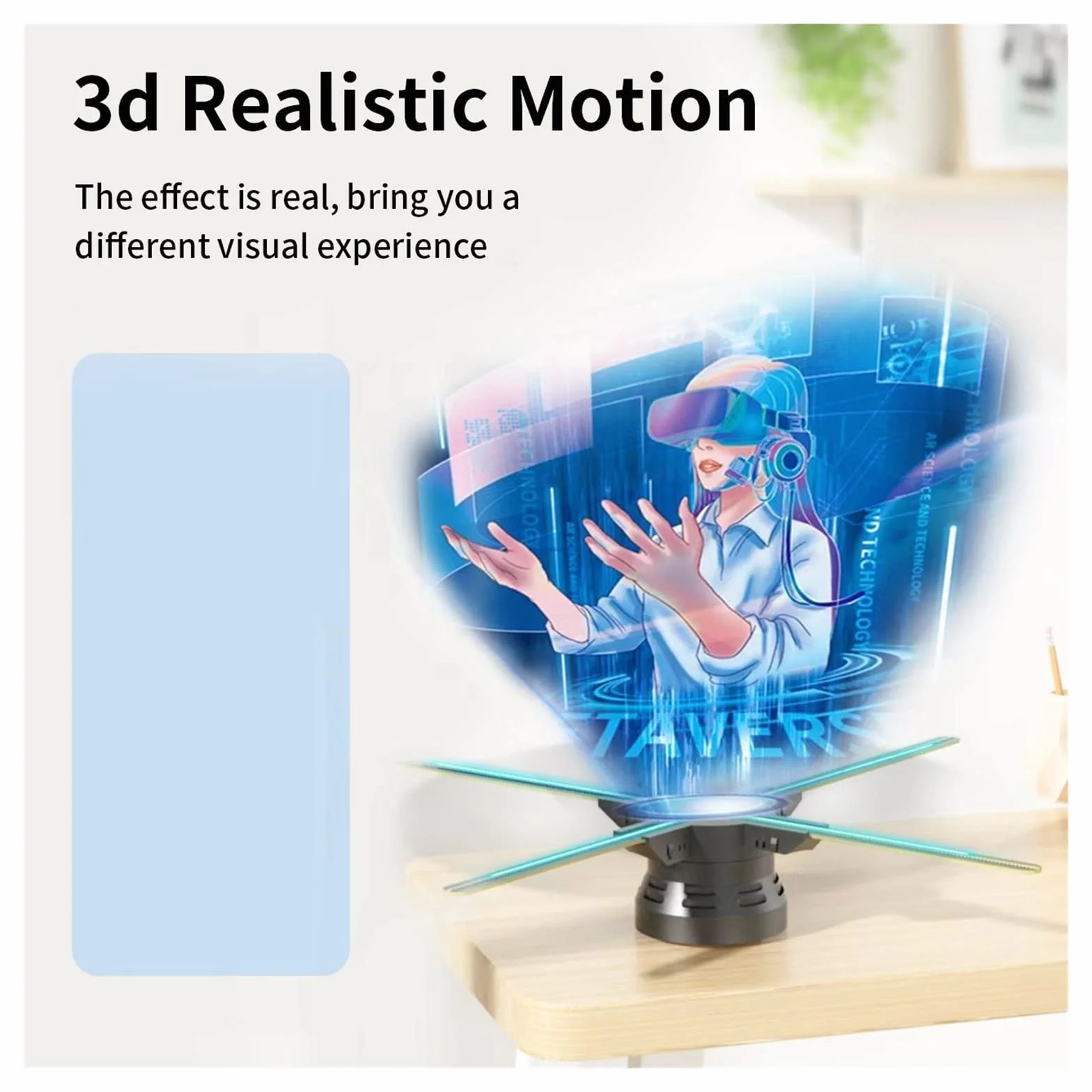 Reklama wentylator hologramowy 3d HD, 22-calowy projektor ekranu LED reklama naścienna maszyna reklamowa