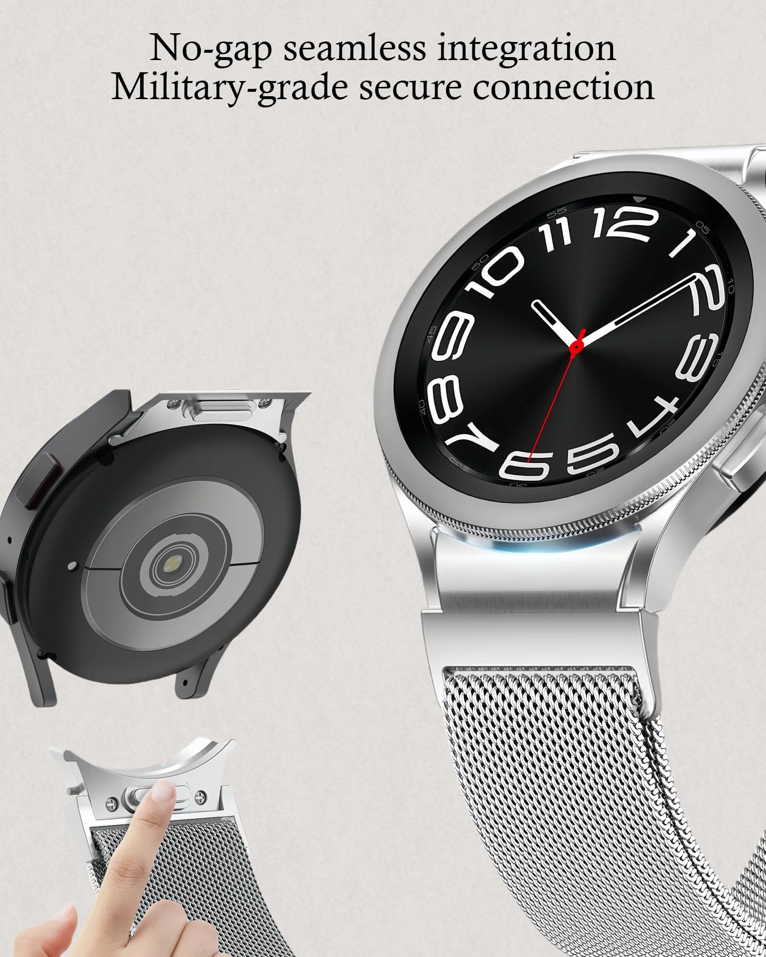 Magnetyczna bransoleta ze stali nierdzewnej do Samsung Galaxy Watch FE 7 6 5 4 Band 40 44mm