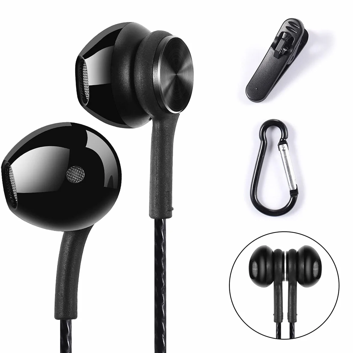 Słuchawki Magnetyczne Douszne Wtyczka 3,5 mm, Przewodowe Z Mikrofonem Hd, Kontrolerem, Izolacja SzumóW I Wysoka Rozdzielczość, Czysta Rozmów, Do Samsung, LG, Xiaomi, Sony, Huawei, Mp3