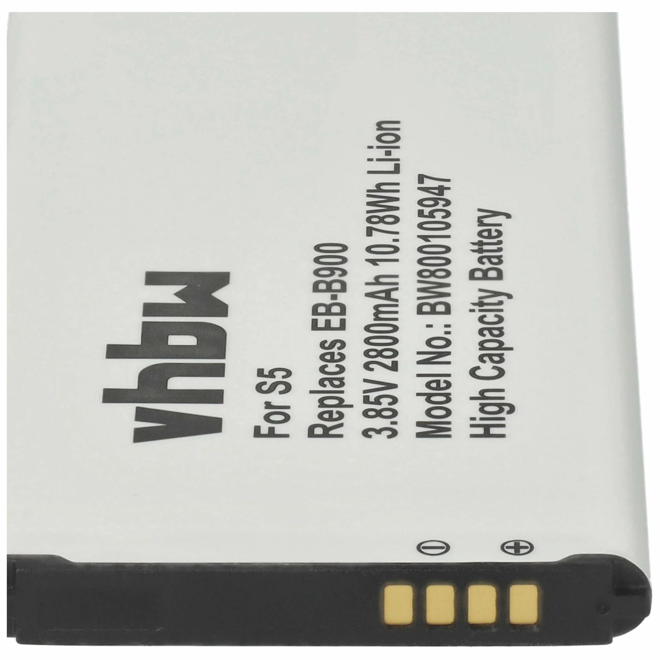 vhbw akumulator litowo-jonowy 2800 mAh (3,85 V) do telefonu komórkowego, smartfona Samsung Galaxy S5 Neo, S5 Plus, SM-G9006V, SM-G9008V, SM-G9009D, SM-G900A jak EB-B900.