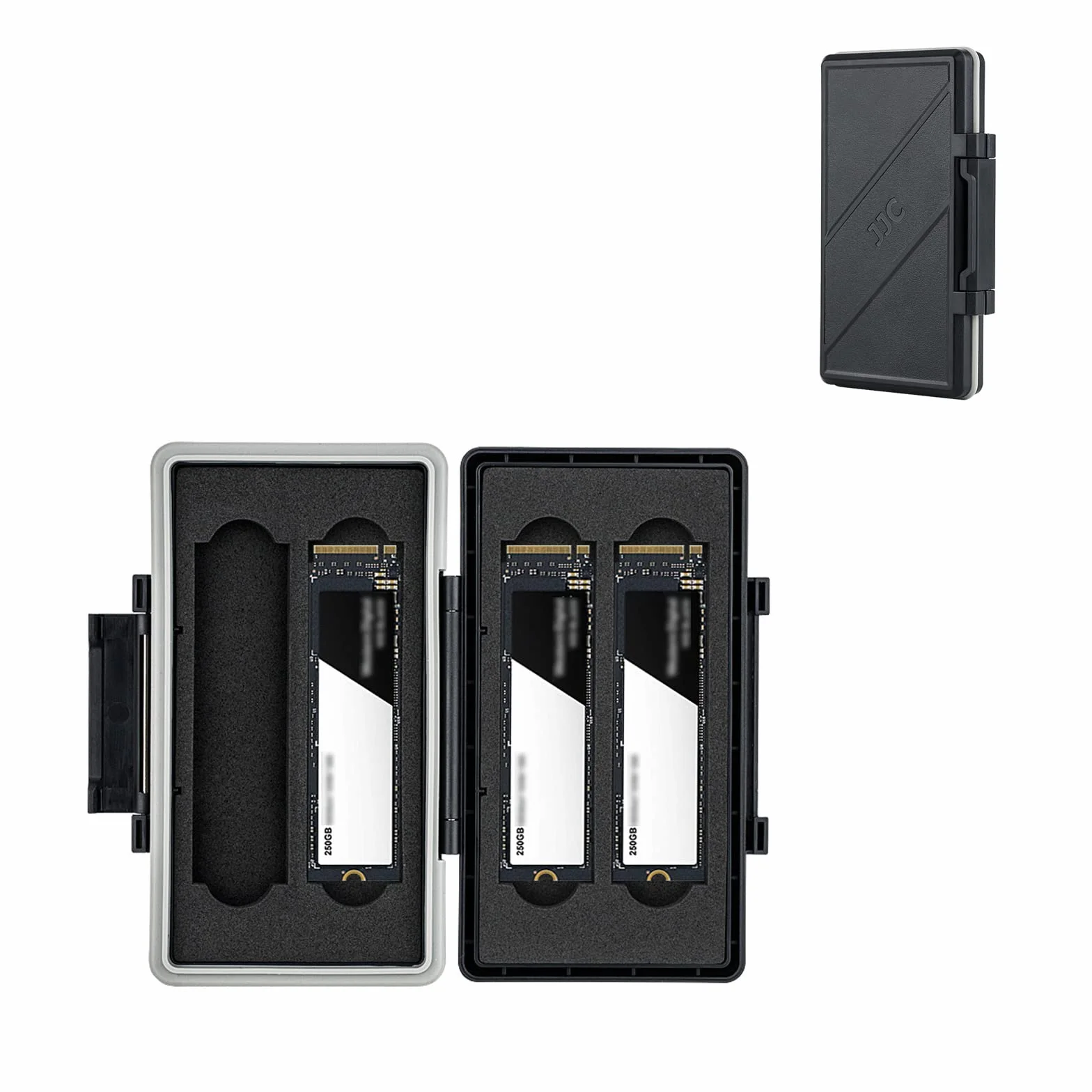 Compact M.2 2280 2260 2240 2242 2230 Case, 4 gniazda M.2 SSD Holder Box, M.2 NVMe 2280 wewnętrzny dysk twardy półprzewodnikowy, wodoodporny, pyłoszczelny, odporny na wstrząsy