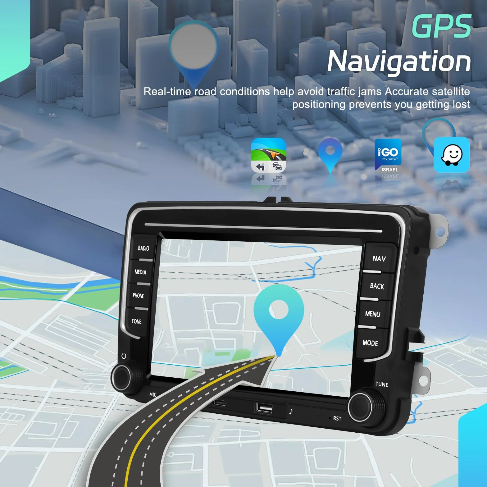 Nowy odtwarzacz multimedialny Zomolither z systemem Android 15 6 GB RAM + 128 GB pamięci dla VW Golf 5 6 Polo 5 Passat B6 B7 Touran – bezprzewodowy CarPlay ekran dotykowy 7
