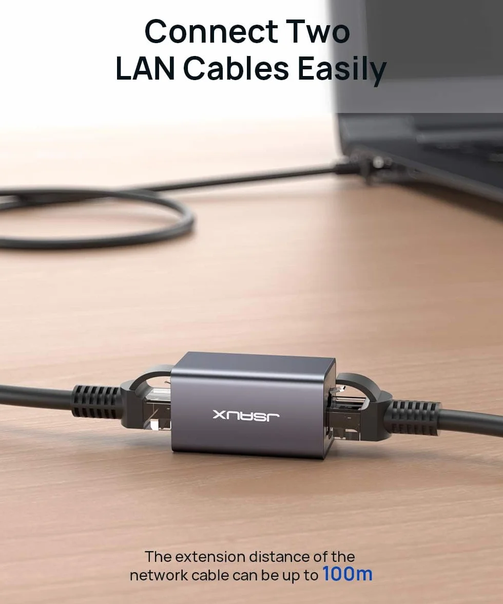 JSAUX Złącze RJ45 LAN Ethernet kabel łącznik 3 sztuki do Cat7 Cat6 Cat5e Cat5