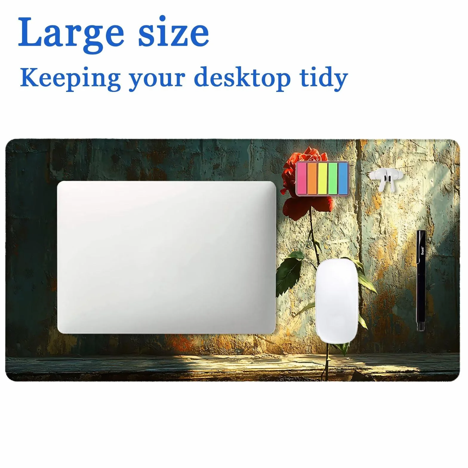 Duża podkładka pod mysz, gamingowa podkładka pod mysz, 1200 x 600 mm, retro podkładka pod mysz XXL, wodoodporna, różowa mata na biurko z antypoślizgową podstawą, podkładka pod mysz z gładką