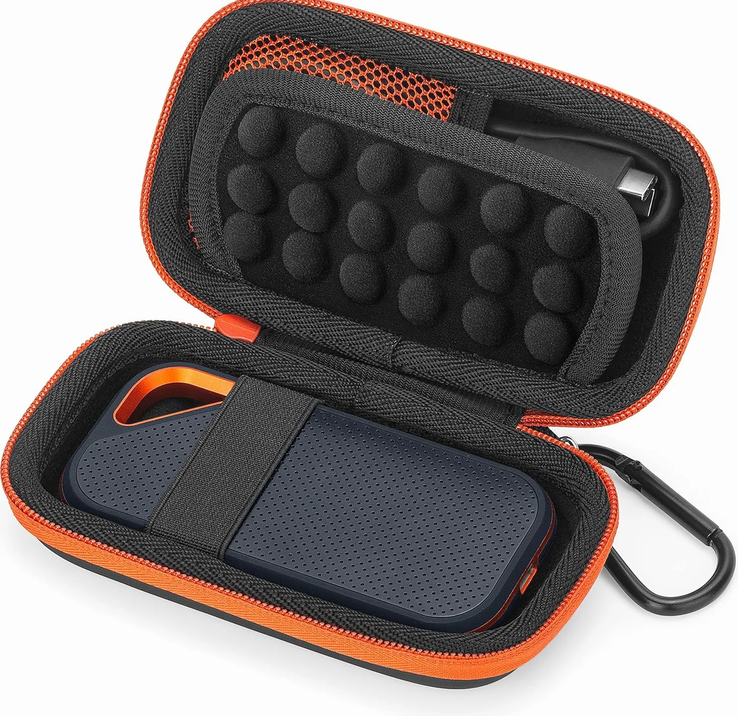YINKE etui do SanDisk Extreme/Pro, /Crucial BX500/X8, WD My Passport Portable SSD, Houssee Twarda torba ochronna EVA
