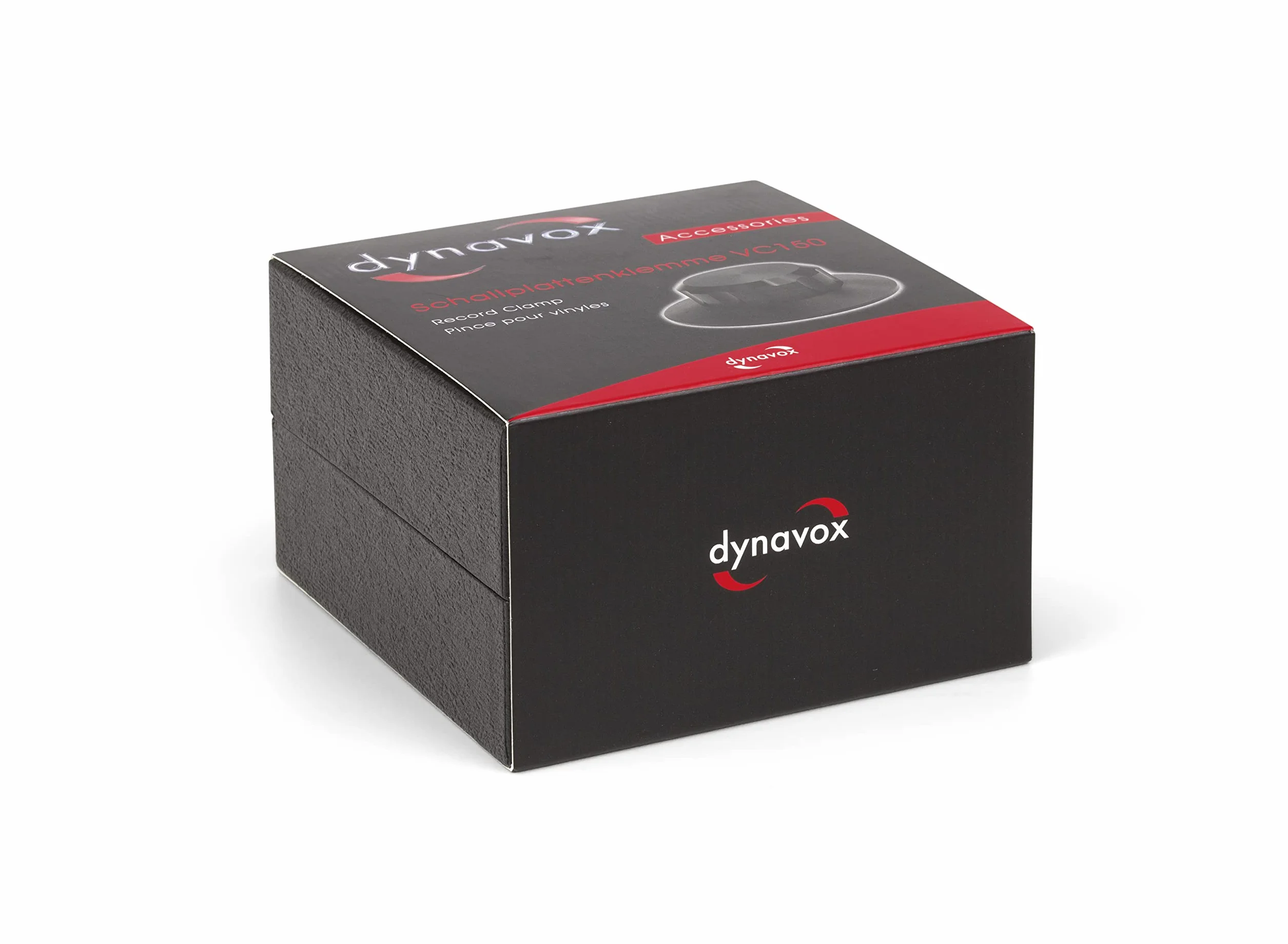 Dynavox Zacisk do płyty gramofonowej VC150, zacisk do mocowania płyty winylowej, z aluminium, czarny