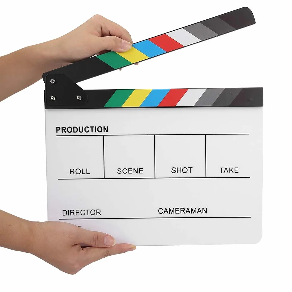 Profesjonalni Reżyserzy Filmowi Clapboard, Akrylowa Scena Reżyserska Clapperboard Reżyserzy Filmów Akrylowych Clapboard Film Telewizyjny Akcja Board Film Cut Rekwizyt z Piórem