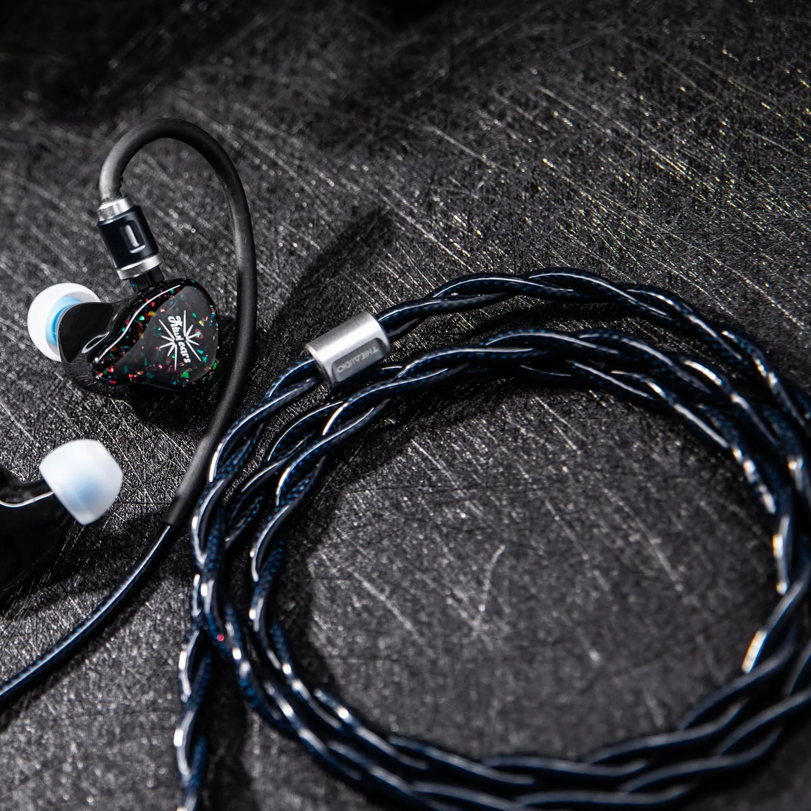 Linsoul Thieaudio Midnix IEM Kabel, 2-żyłowy, z miedzi monokrystalicznej 6N, podwójne wtyczki 3,5 mm/4,4 mm, typ Litz 4, 1,2 m, 0,78 mm, 2-pinowy, zamienny przewód do profesjonalnych słuchawek