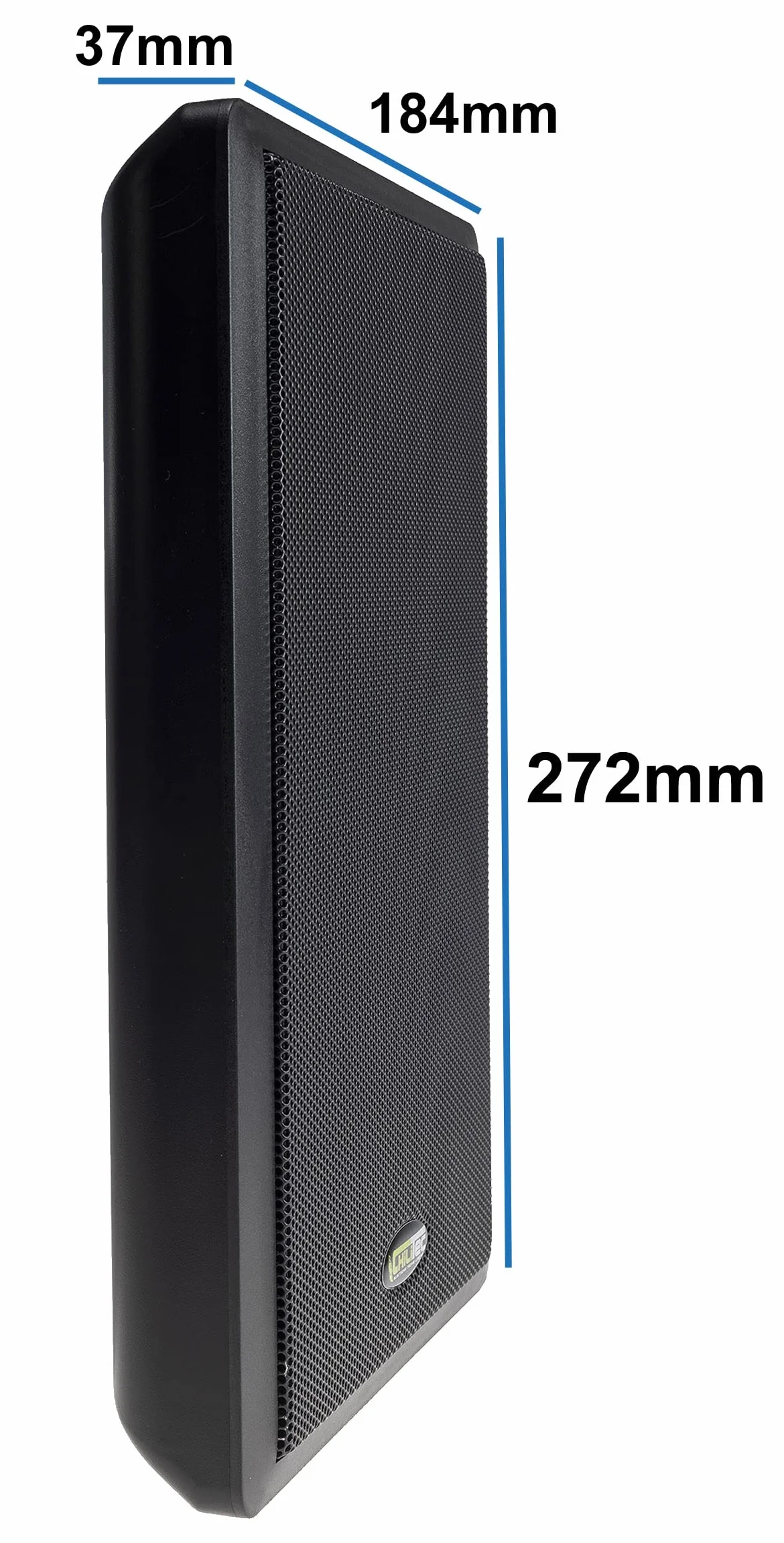 ChiliTec Głośniki ścienne płaskie głośniki 2-drożne 40 W para / 2 sztuki 37 mm płaskie głośniki do montażu na ścianie czarne